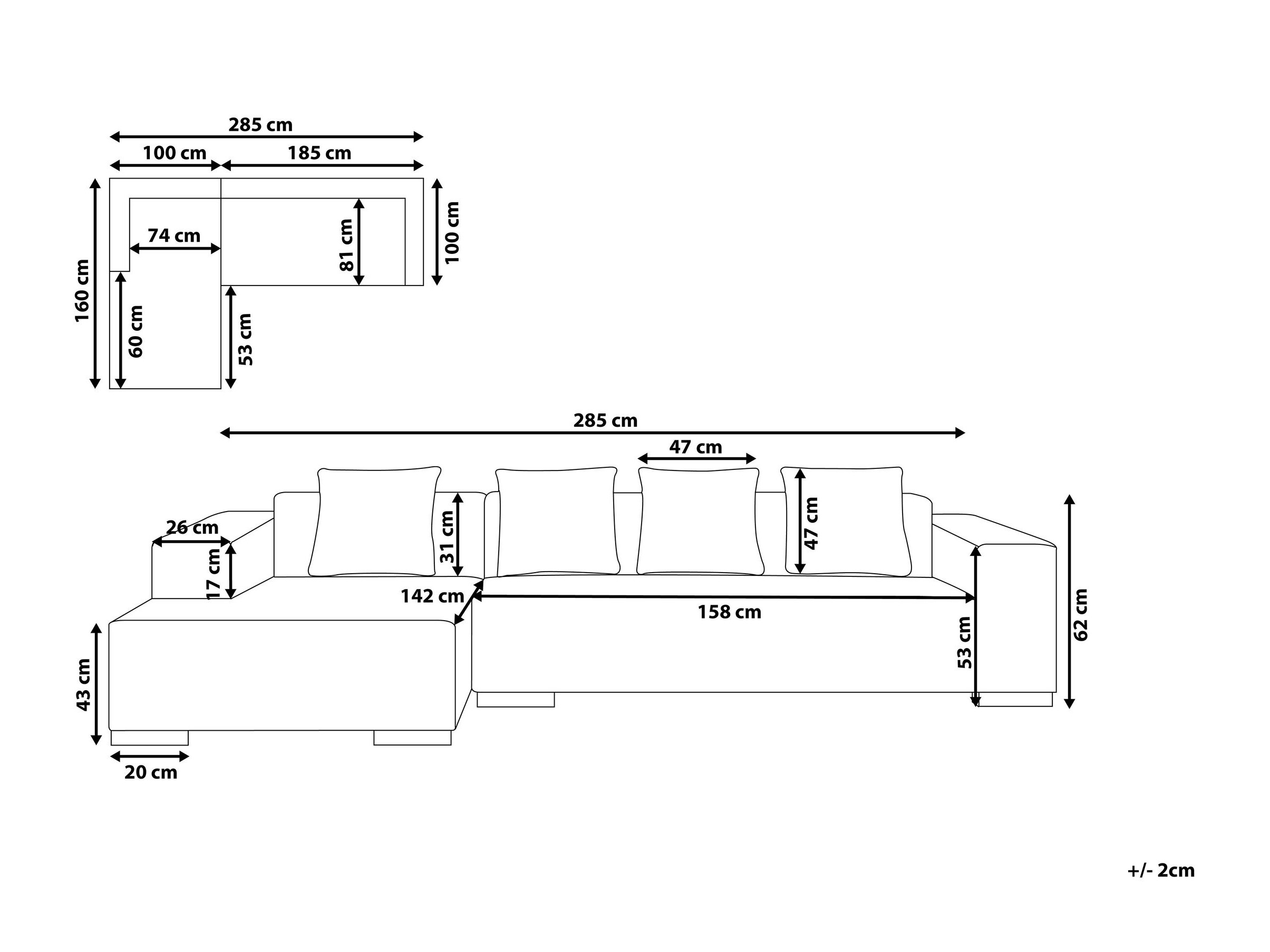 Minkštas kampas Berwyn 1396 (Smėlinė)