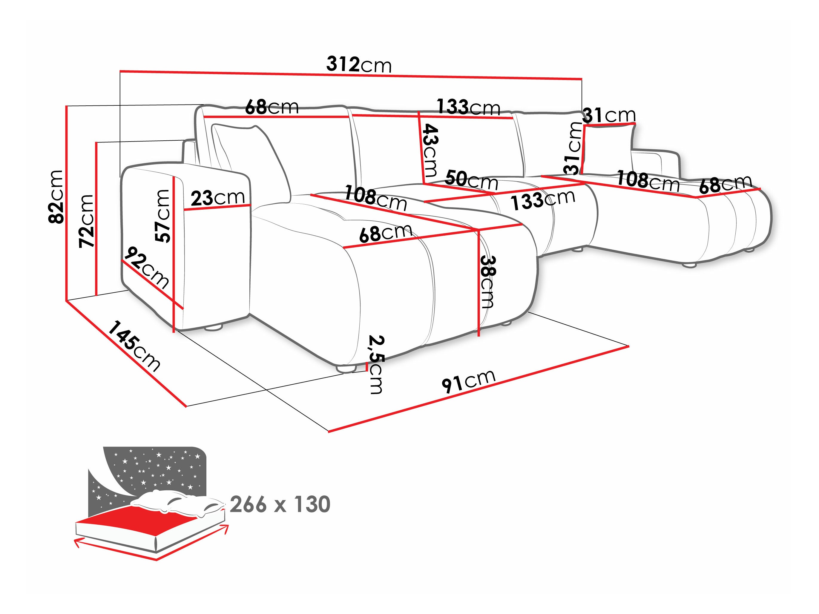 Minkštas kampas Comfivo Laurus II (Velo 623)