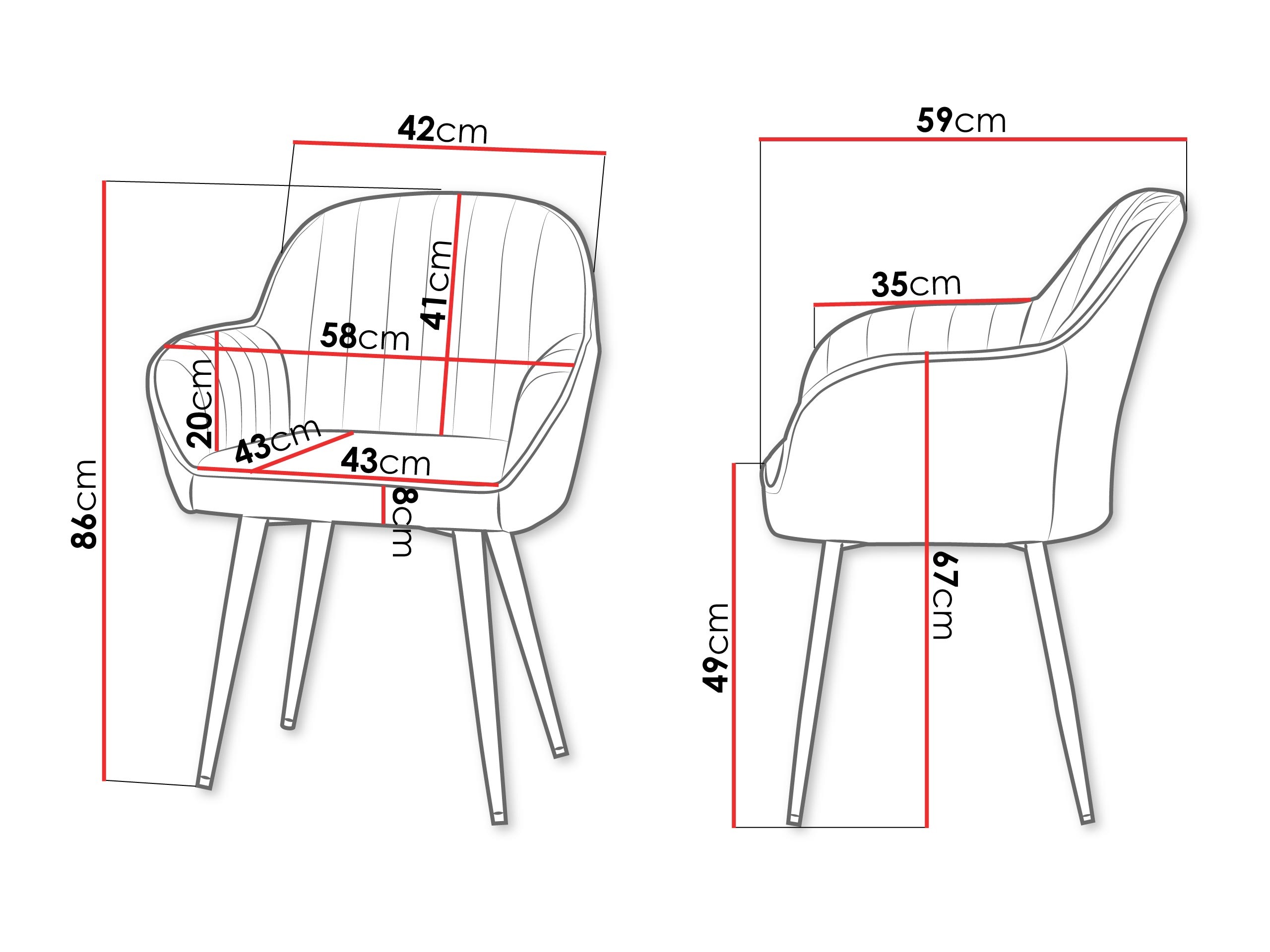 Kėdė Comfivo Hilaritas VIII (Pilka)
