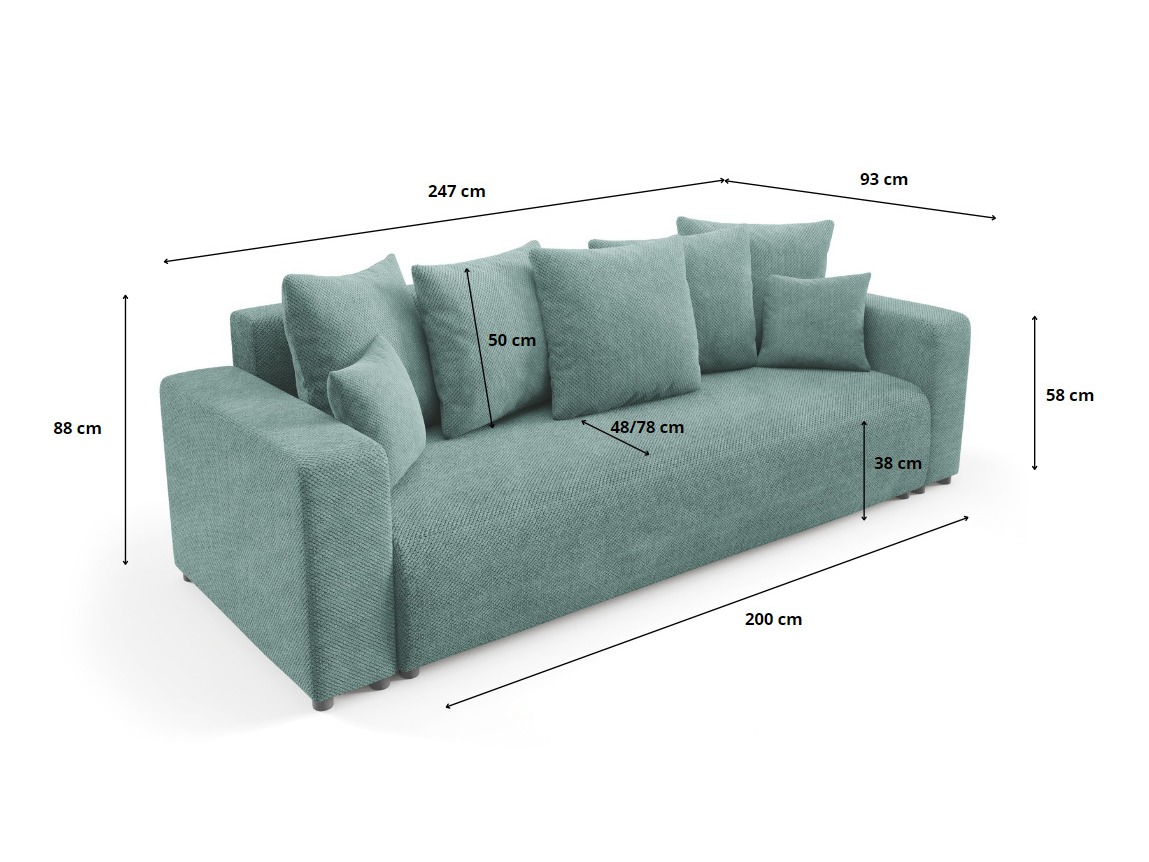 Sofa lova Franklin 138 (Onega 01)