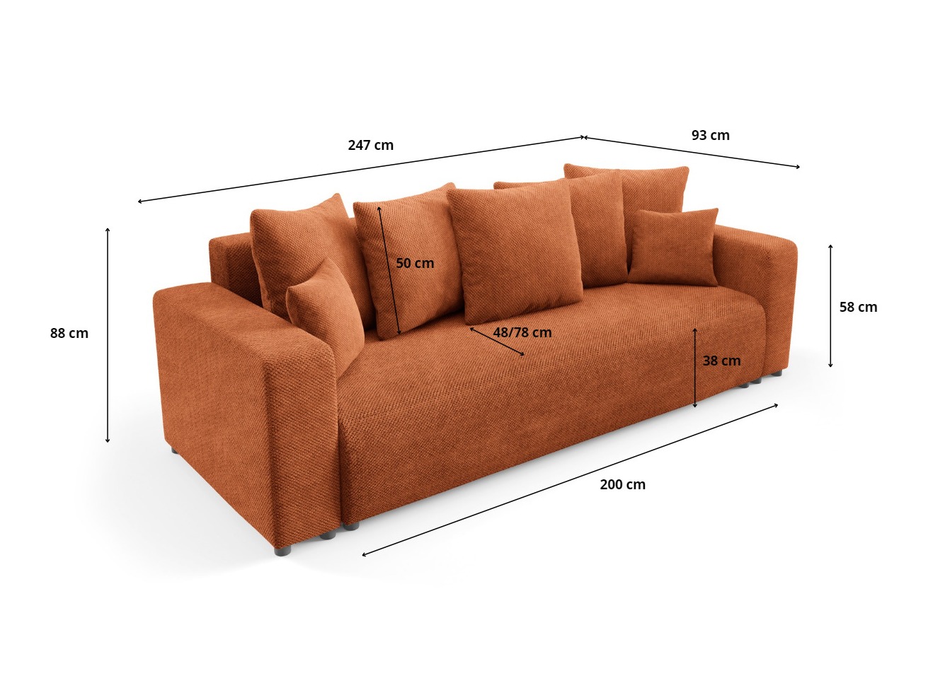 Sofa lova Franklin 138 (Onega 18)