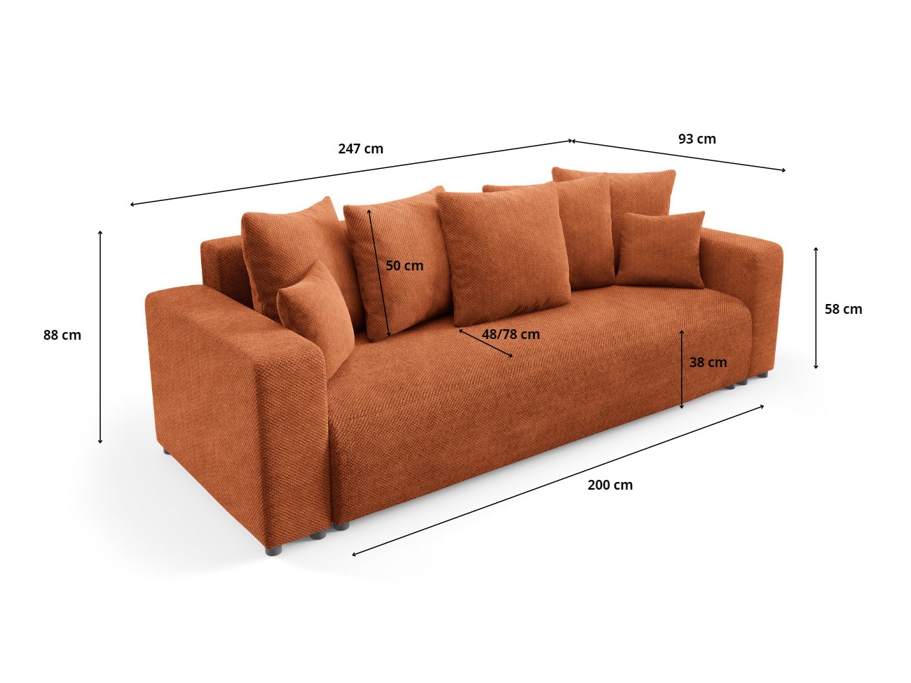 Sofa lova Franklin 138 (Onega 19)
