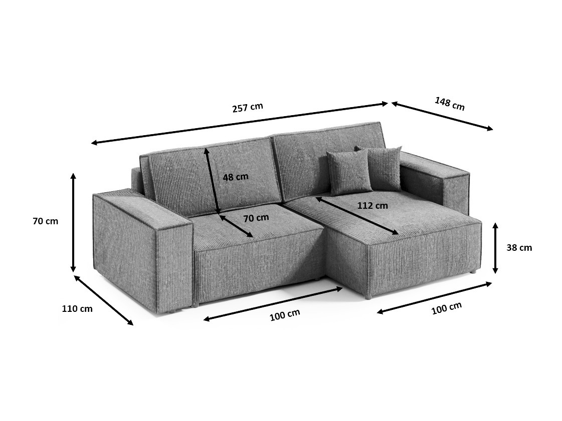 Minkštas kampas Franklin 148 (Poso 100)