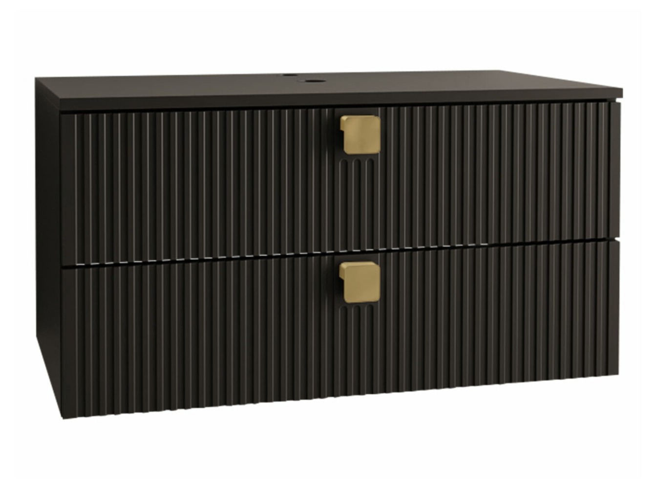 Pakabinama vonios spintelė praustuvui Panium (Juoda)