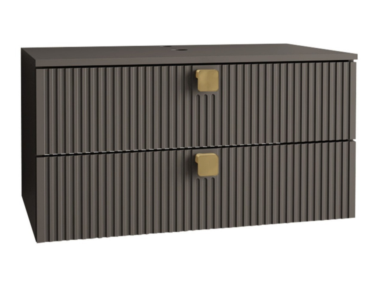 Pakabinama vonios spintelė praustuvui Panium (Pilka)