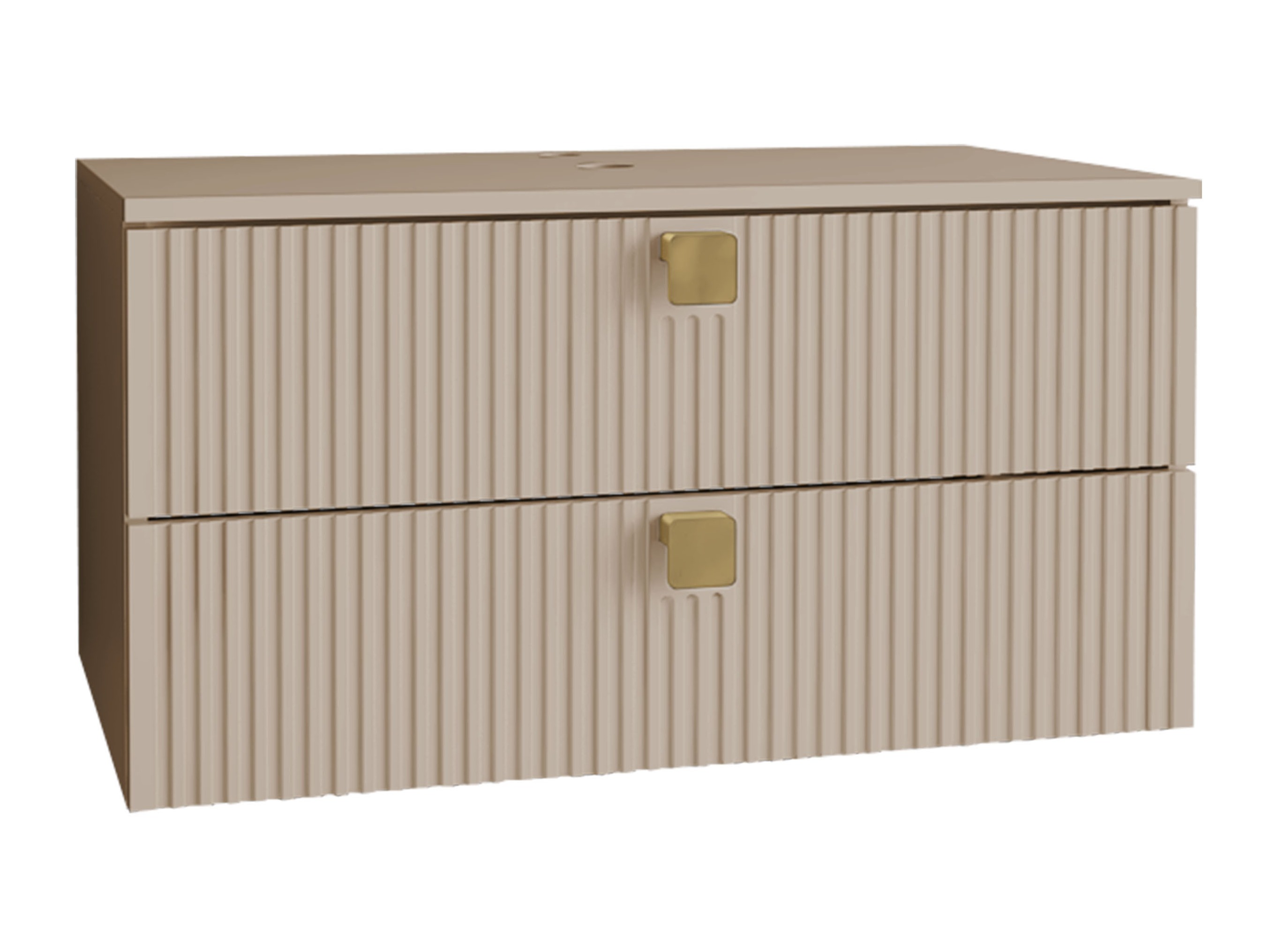 Pakabinama vonios spintelė praustuvui Panium (Šviesi ruda)