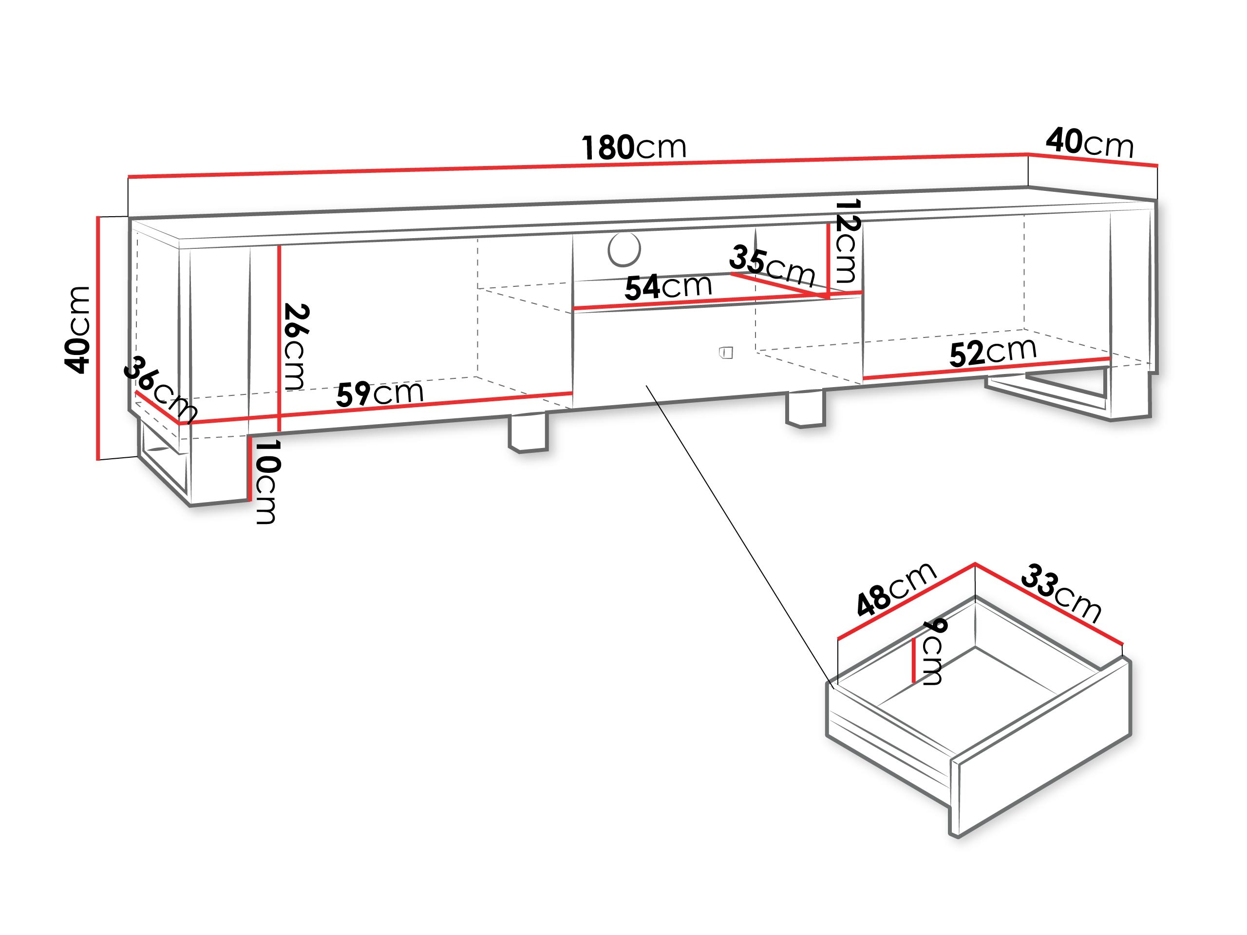 TV staliukas Comfivo Vestora