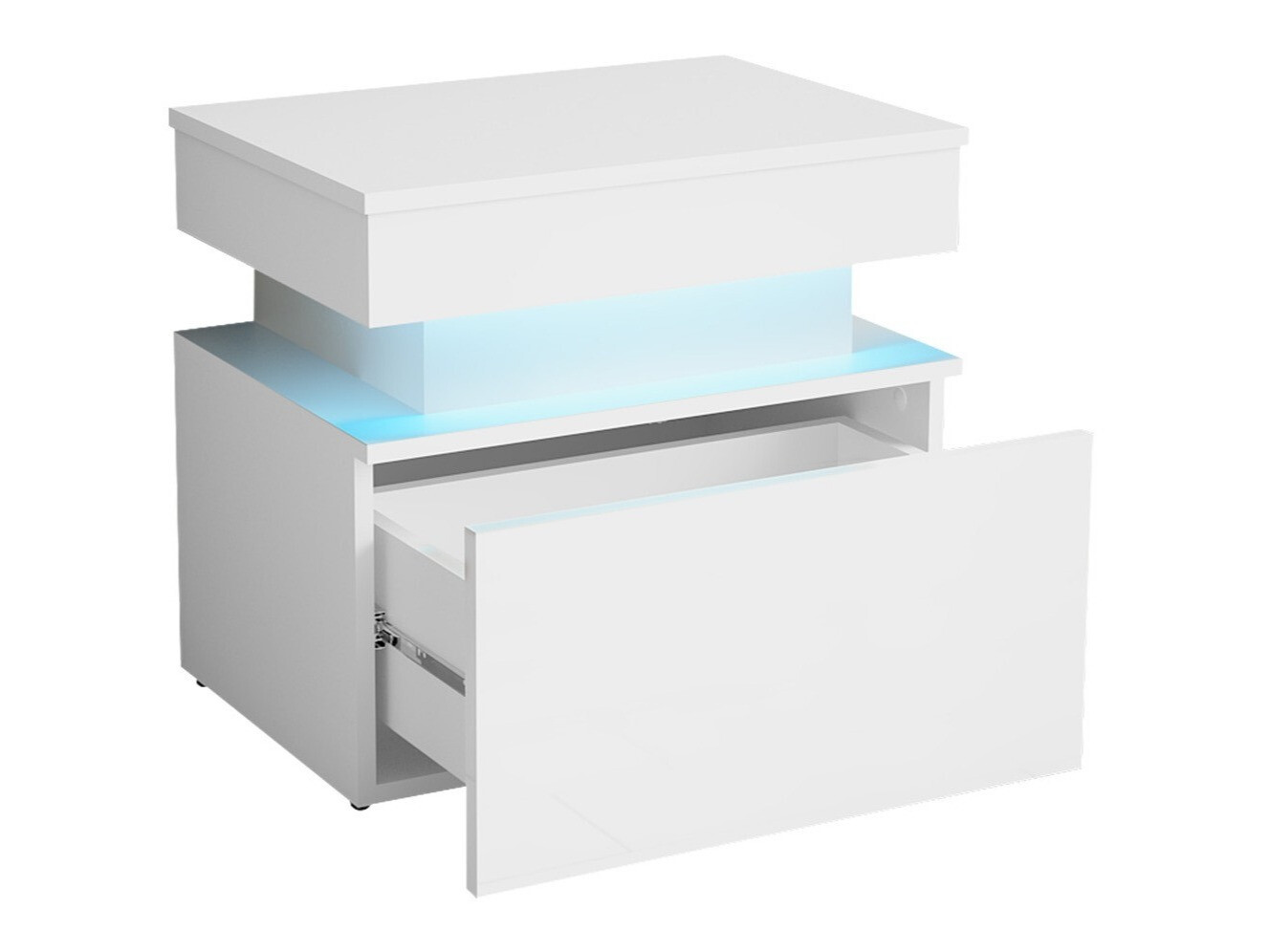 Naktinis staliukas Monfero (Juoda + Blizgi juoda)