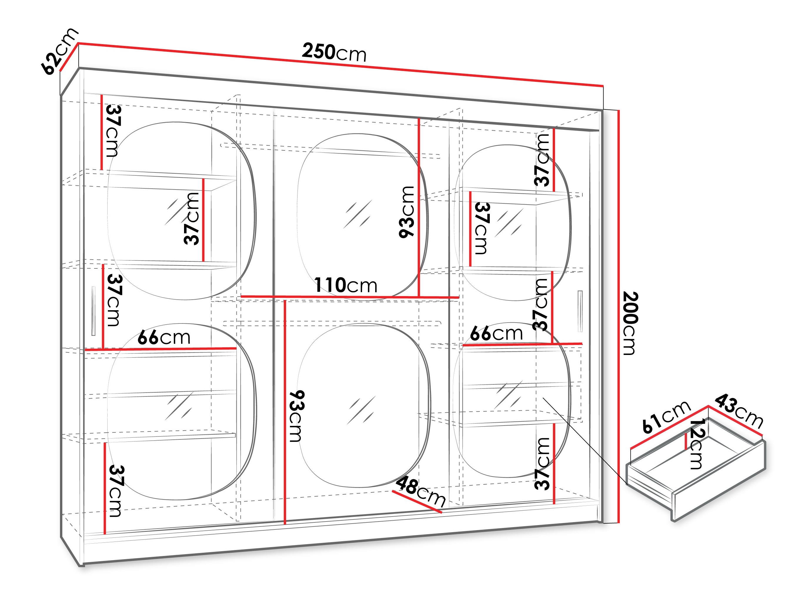 Spinta Hartford 533 (Juoda)