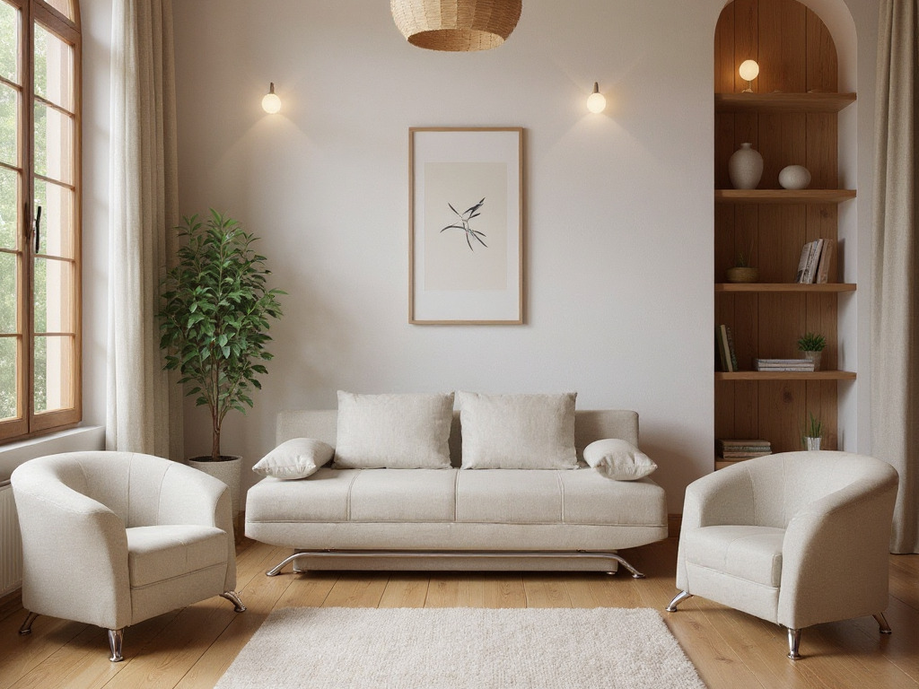 Balti minkštų baldų komplektai