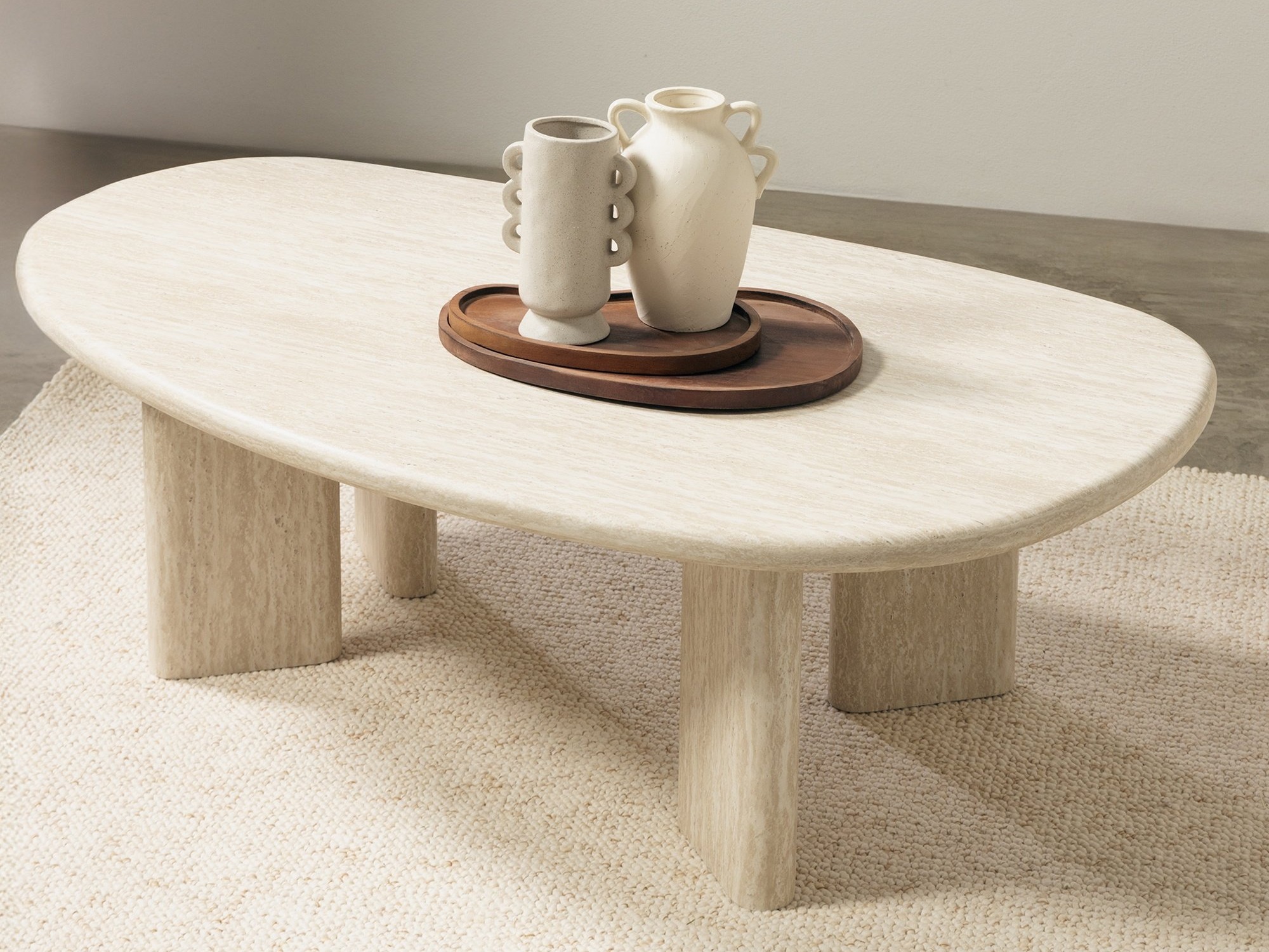 Žurnalinis staliukas Burleson 476 (Šviesi Travertine)