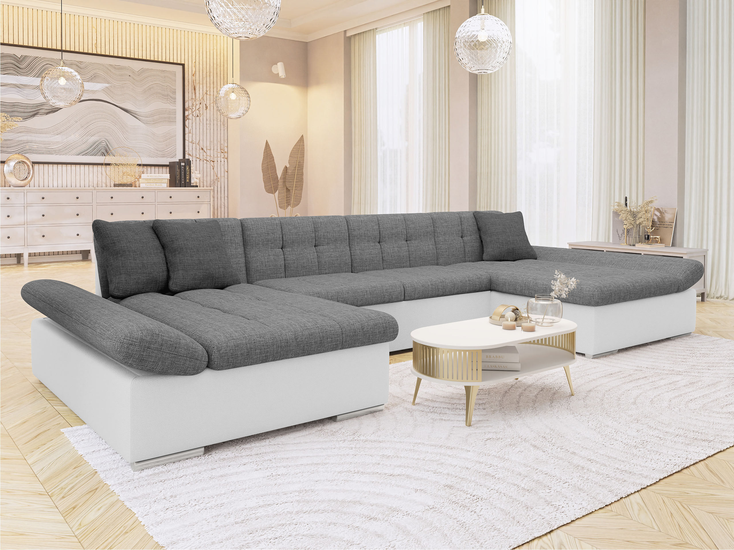 Minkštas kampas Comfivo 168 (Soft 017 + Lux 05 + Lux 06)
