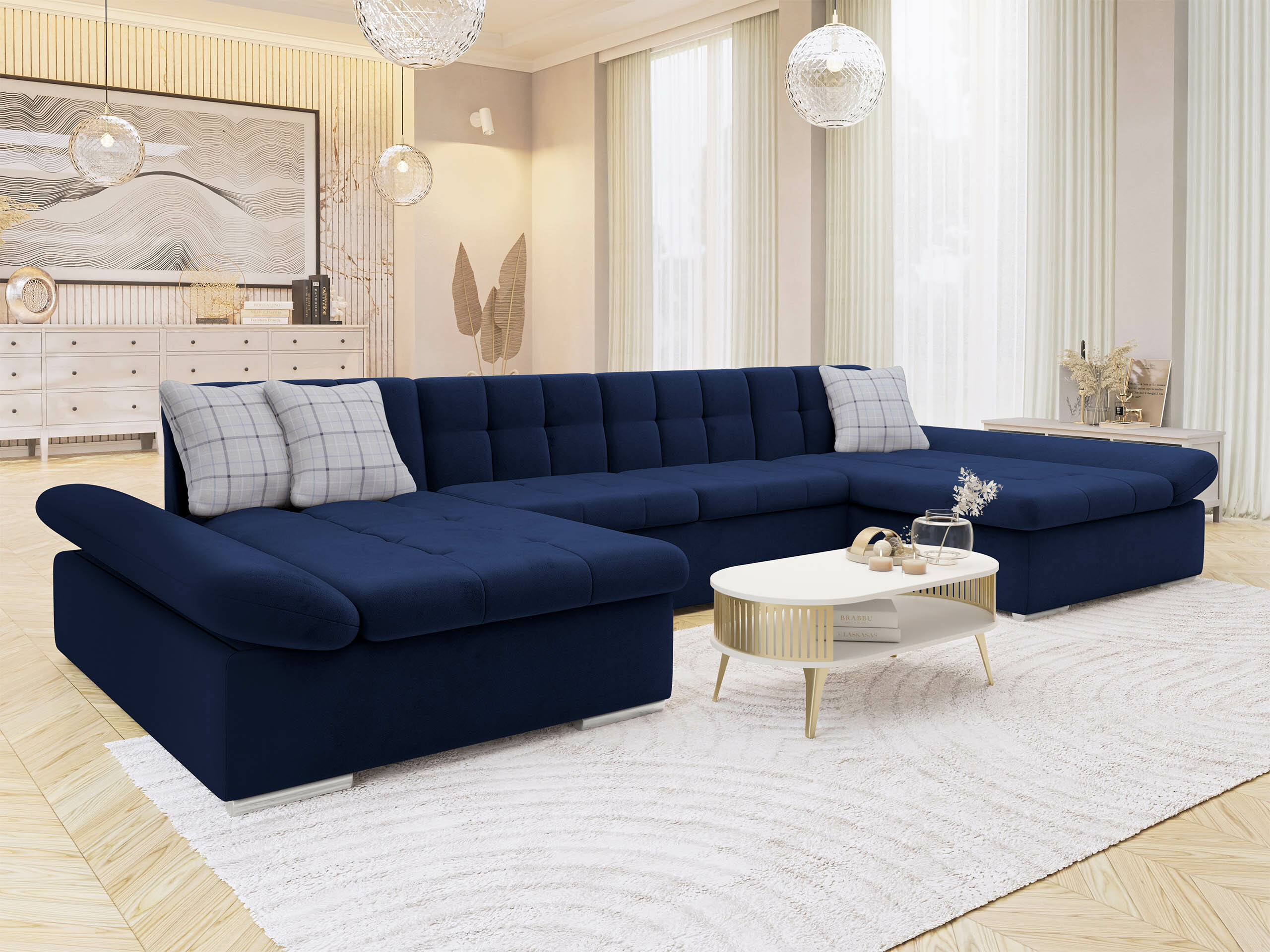 Minkštas kampas Comfivo Ficus (Magic Velvet 2216 + Senegal 818)