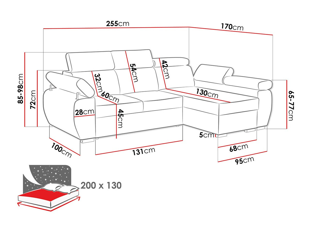 Minkštas kampas ST7644