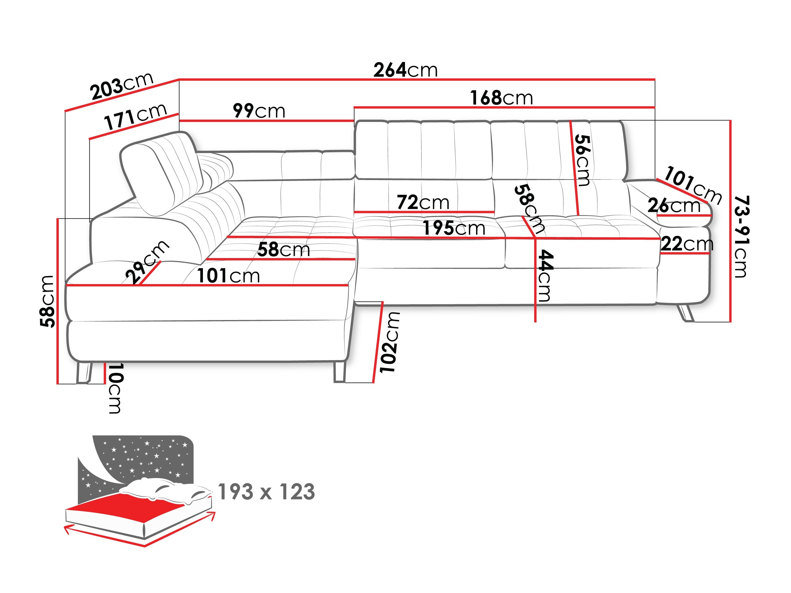 Minkštas kampas Comfivo 207 (Corbett 78)