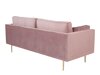 Sofa Dallas 101 (Dusty rožinė + Auksinė)