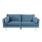 Sofa Dallas 101 (Tamsi mėlyna + Auksinė)