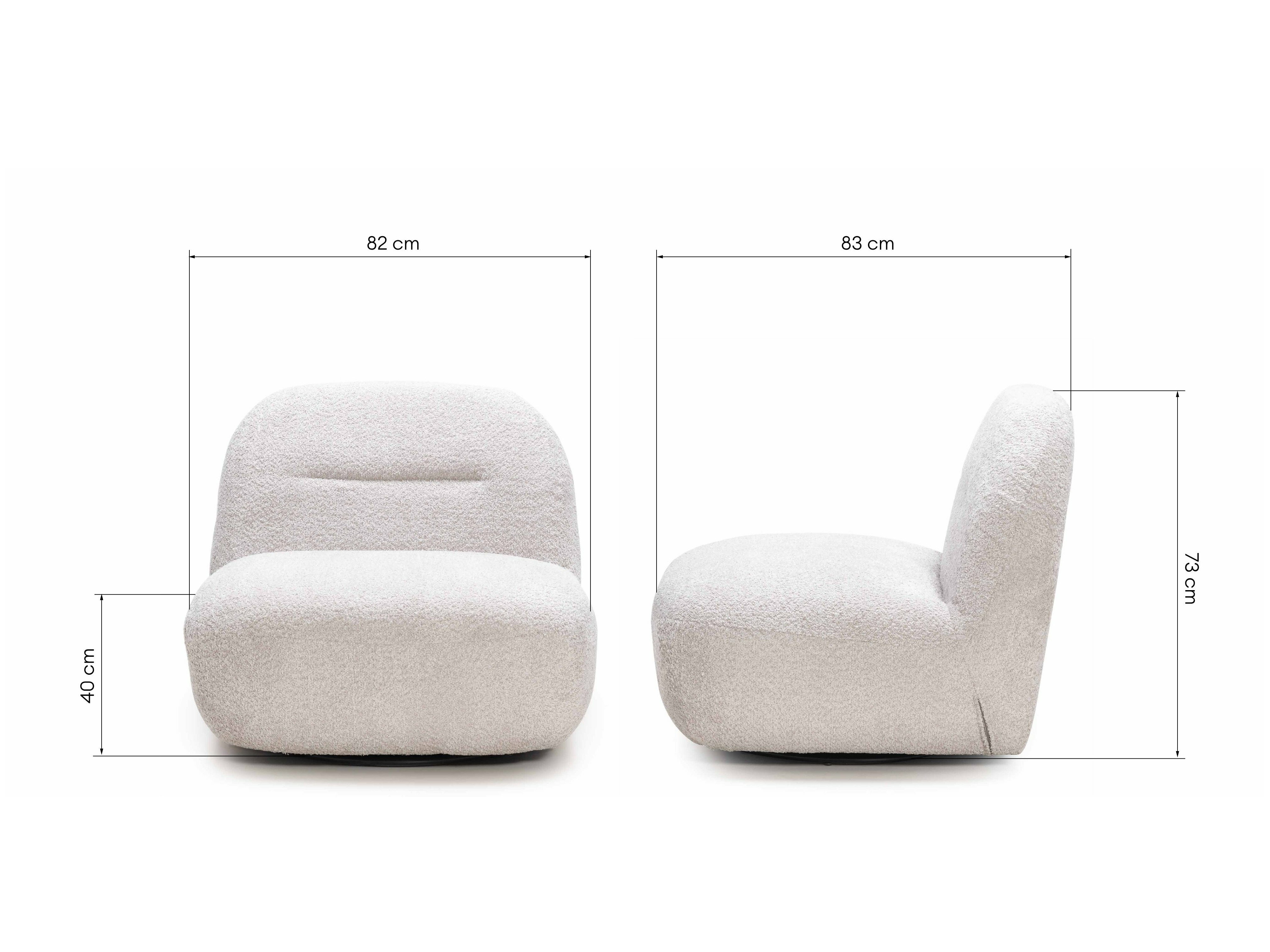 Fotelis Burleson 444 (Kreminė)