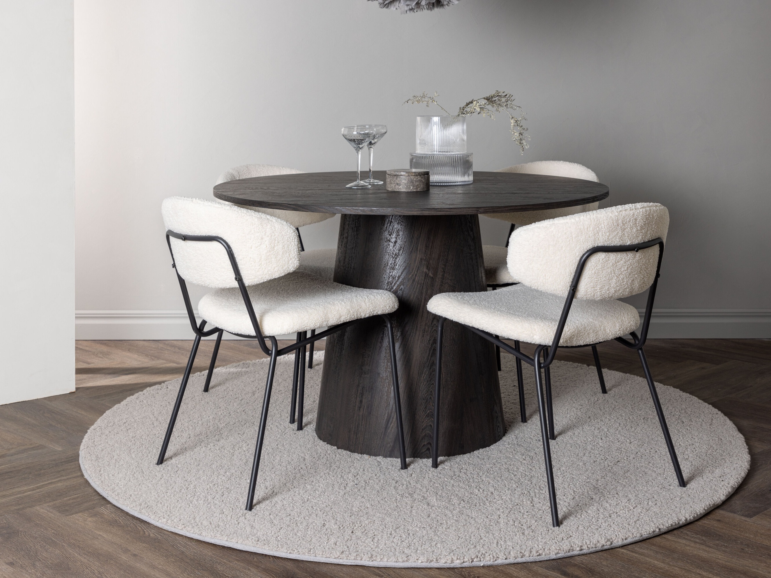 Valgomojo komplektas Dallas 4253 (Tamsi ruda)