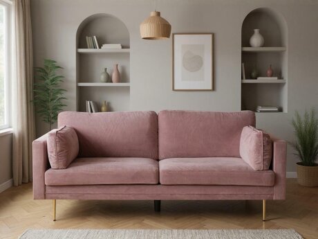 Sofa Dallas 101 (Dusty rožinė + Auksinė)