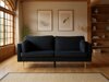 Sofa Dallas 101 (Juoda + Auksinė)