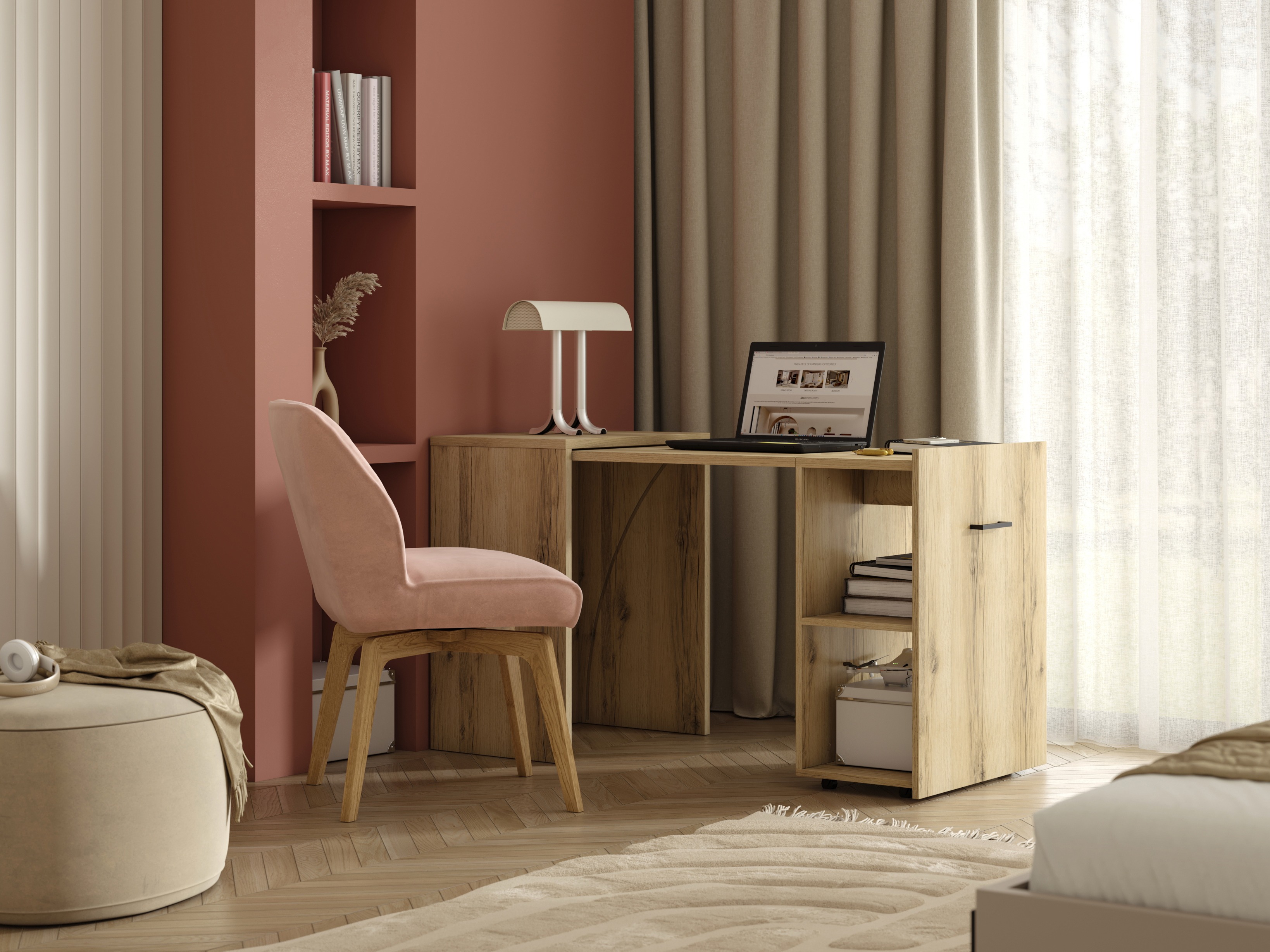 Darbo stalas Austin 304 (Šviesus ąžuolas)