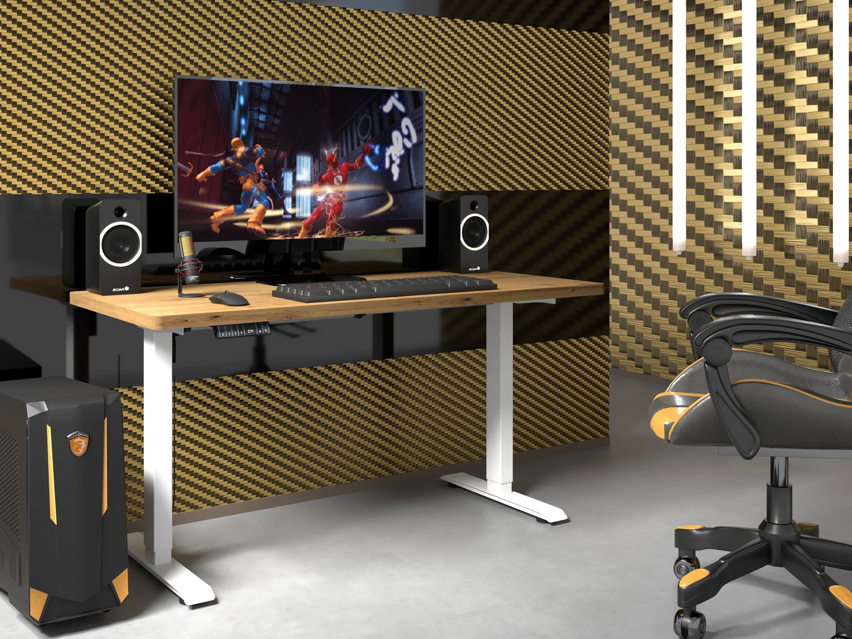 Reguliuojamo aukščio darbo stalas Buffalo 184 (Balta)