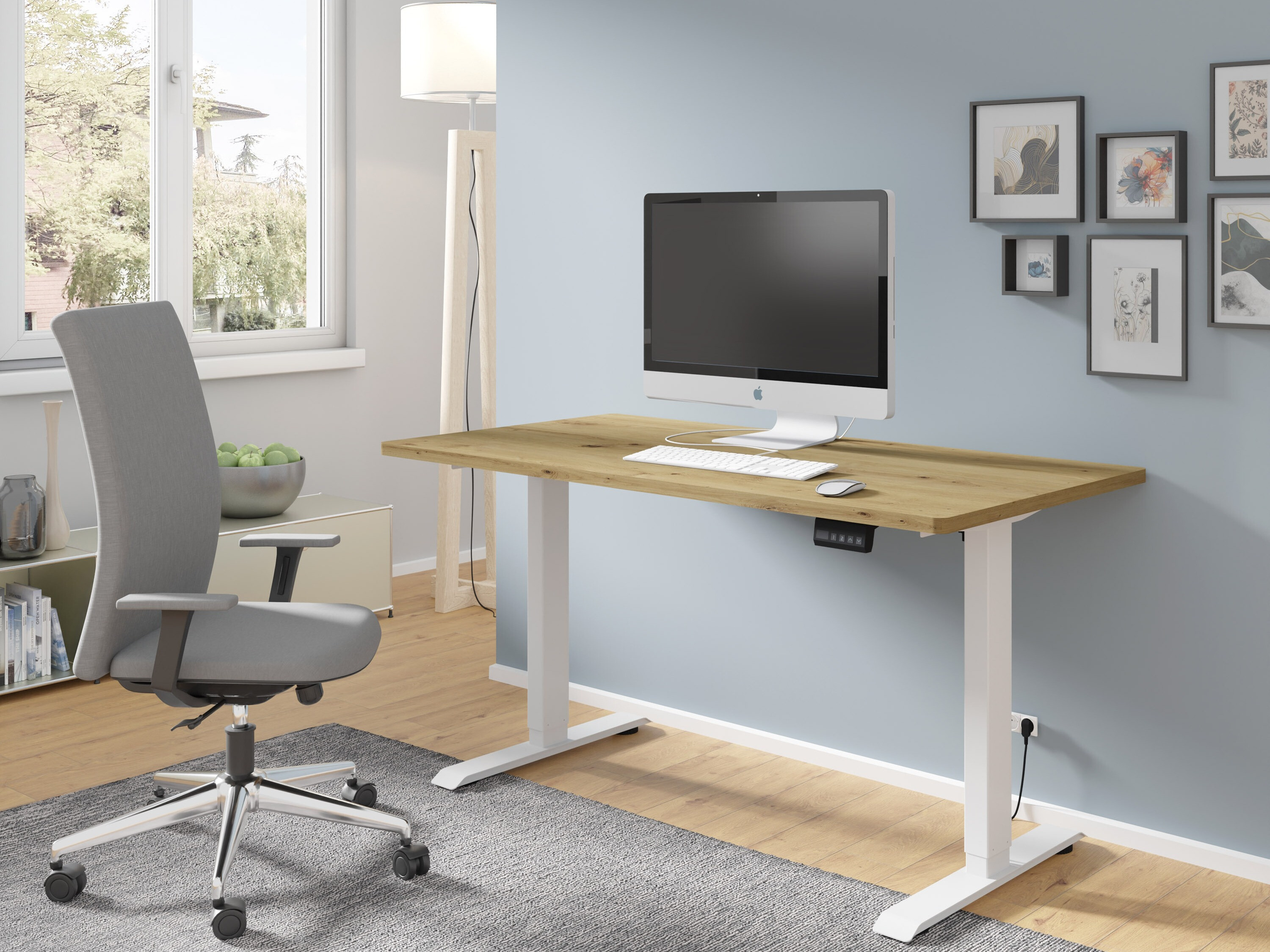 Reguliuojamo aukščio darbo stalas Buffalo 184 (Balta)