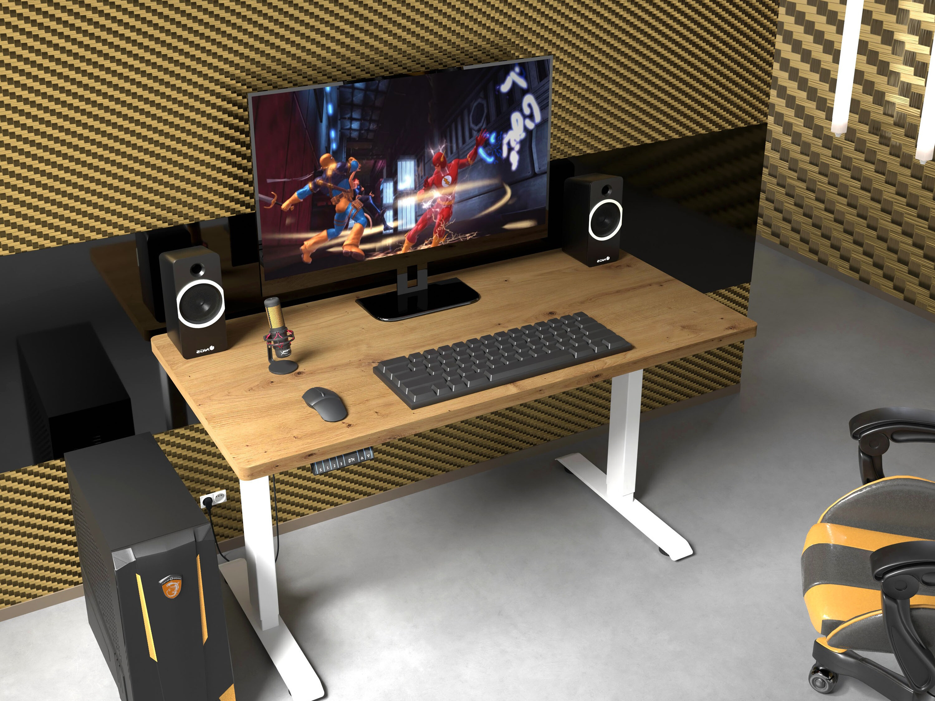 Reguliuojamo aukščio darbo stalas Buffalo 184 (Balta)