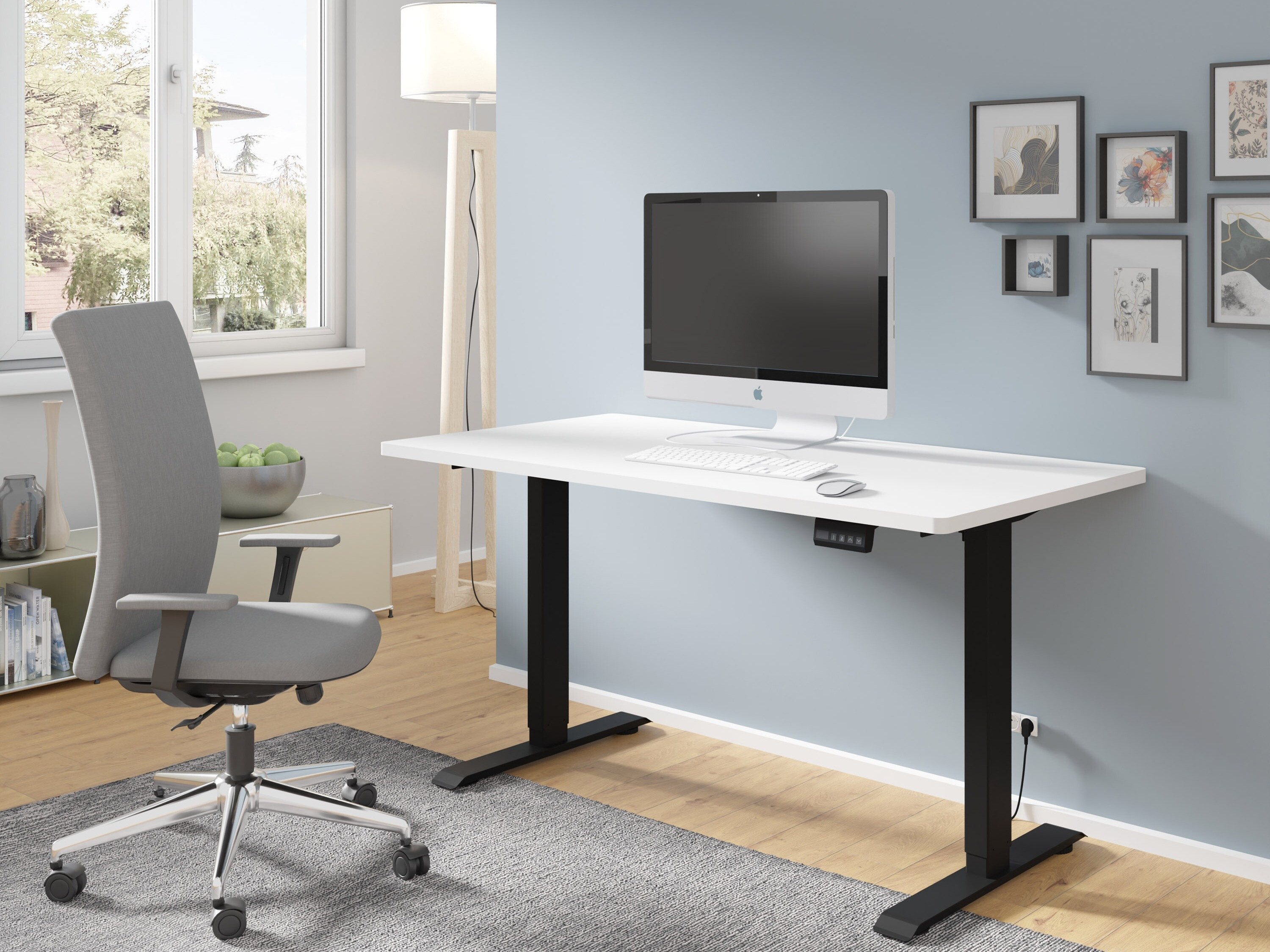 Reguliuojamo aukščio darbo stalas Buffalo 184 (Juoda)