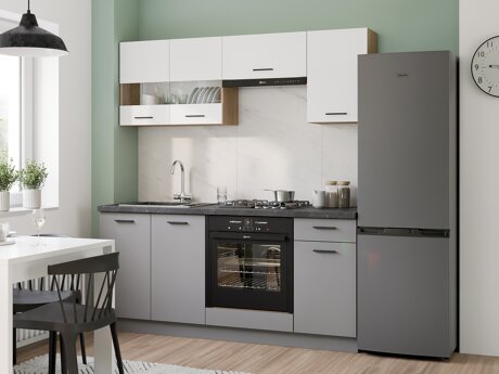 Modulinis virtuvės komplektas Ati White Grey 117