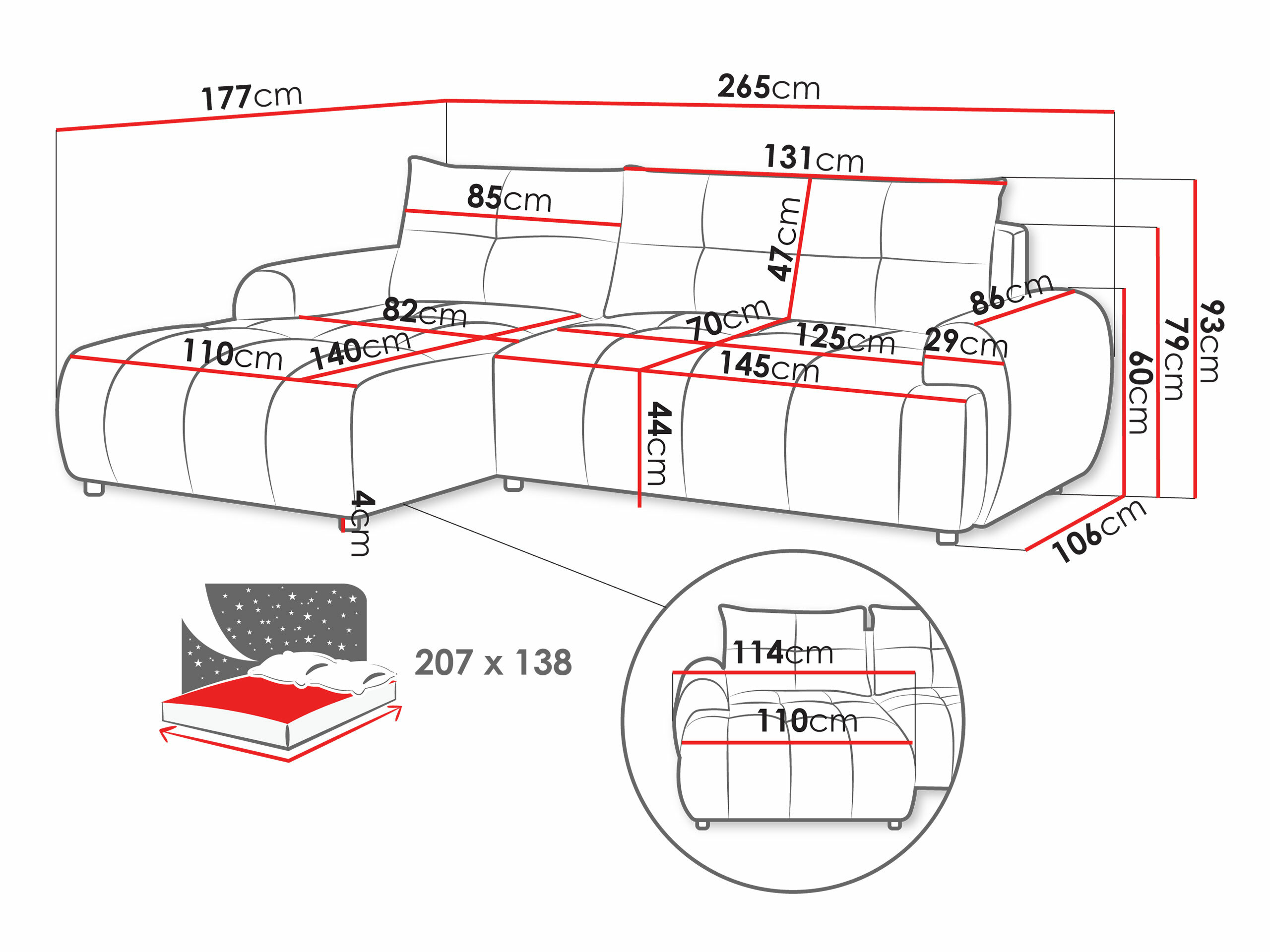 Minkštas kampas TrendyNest Corvella (Velo 635)