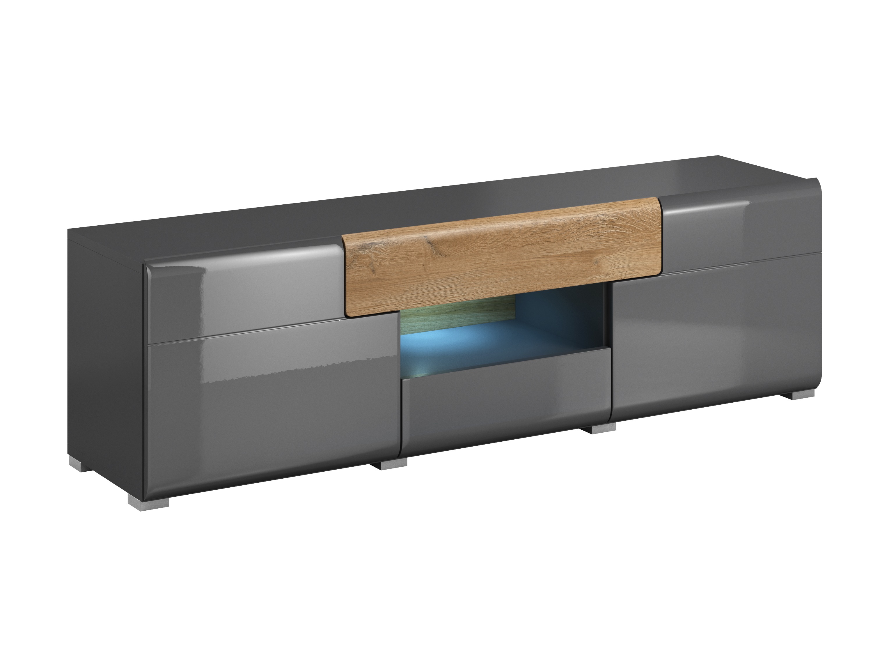 TV staliukas Torsone 101 (Antracitas + Gloss antracitas + Grandson ąžuolas)