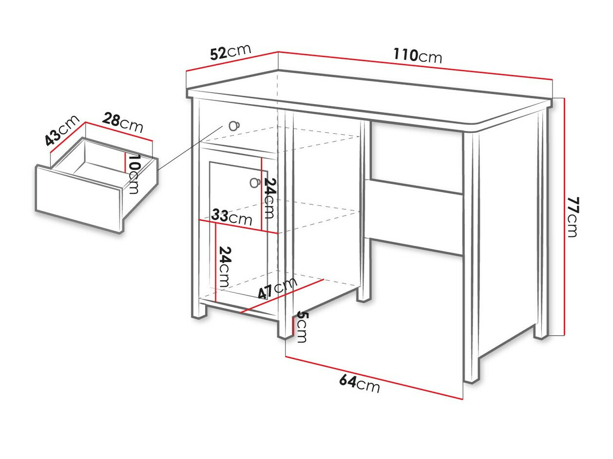 Darbo stalas Romelbo 139 (Smėlinė + Ąžuolas)