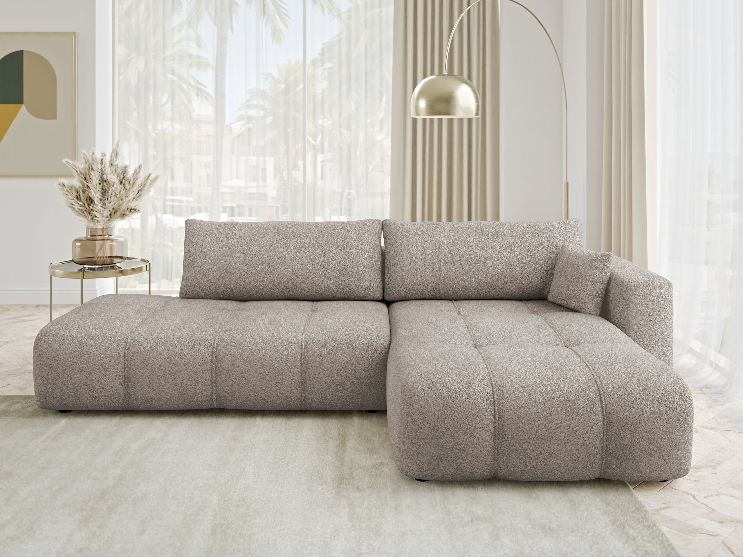 Minkštas kampas Comfivo Laurus III (Coral 50)