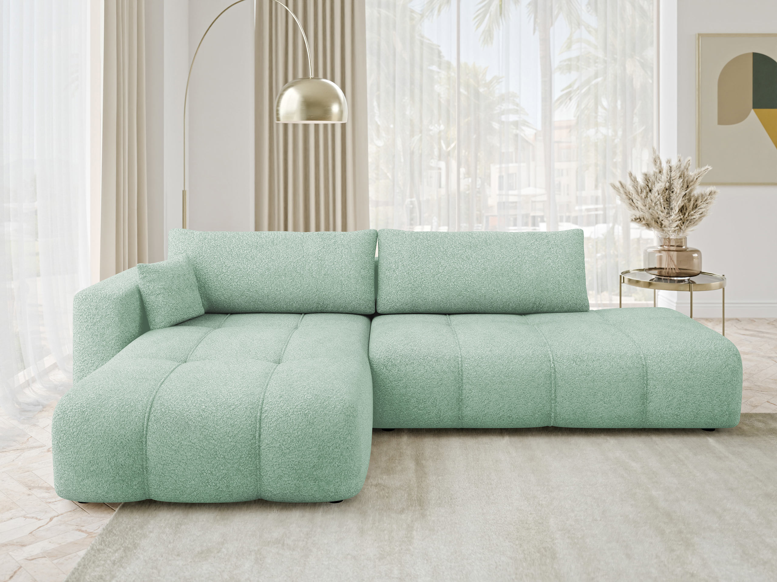 Minkštas kampas Comfivo Laurus III (Coral 55)