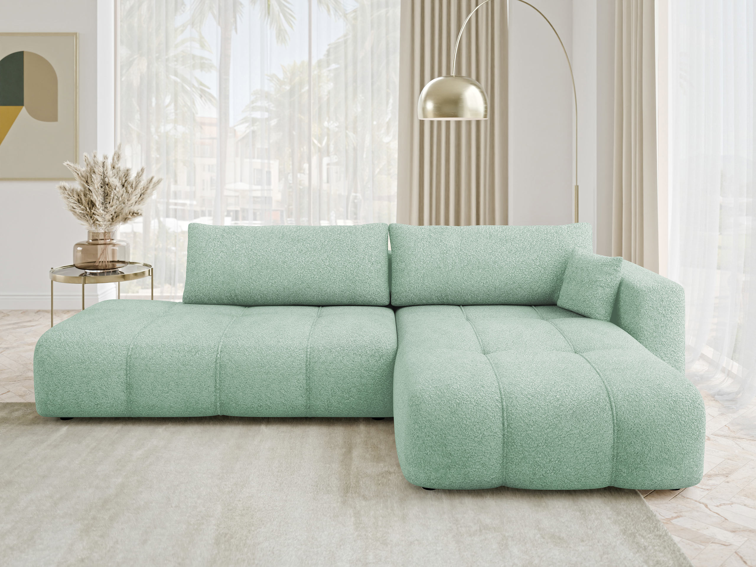 Minkštas kampas Comfivo Laurus III (Coral 55)