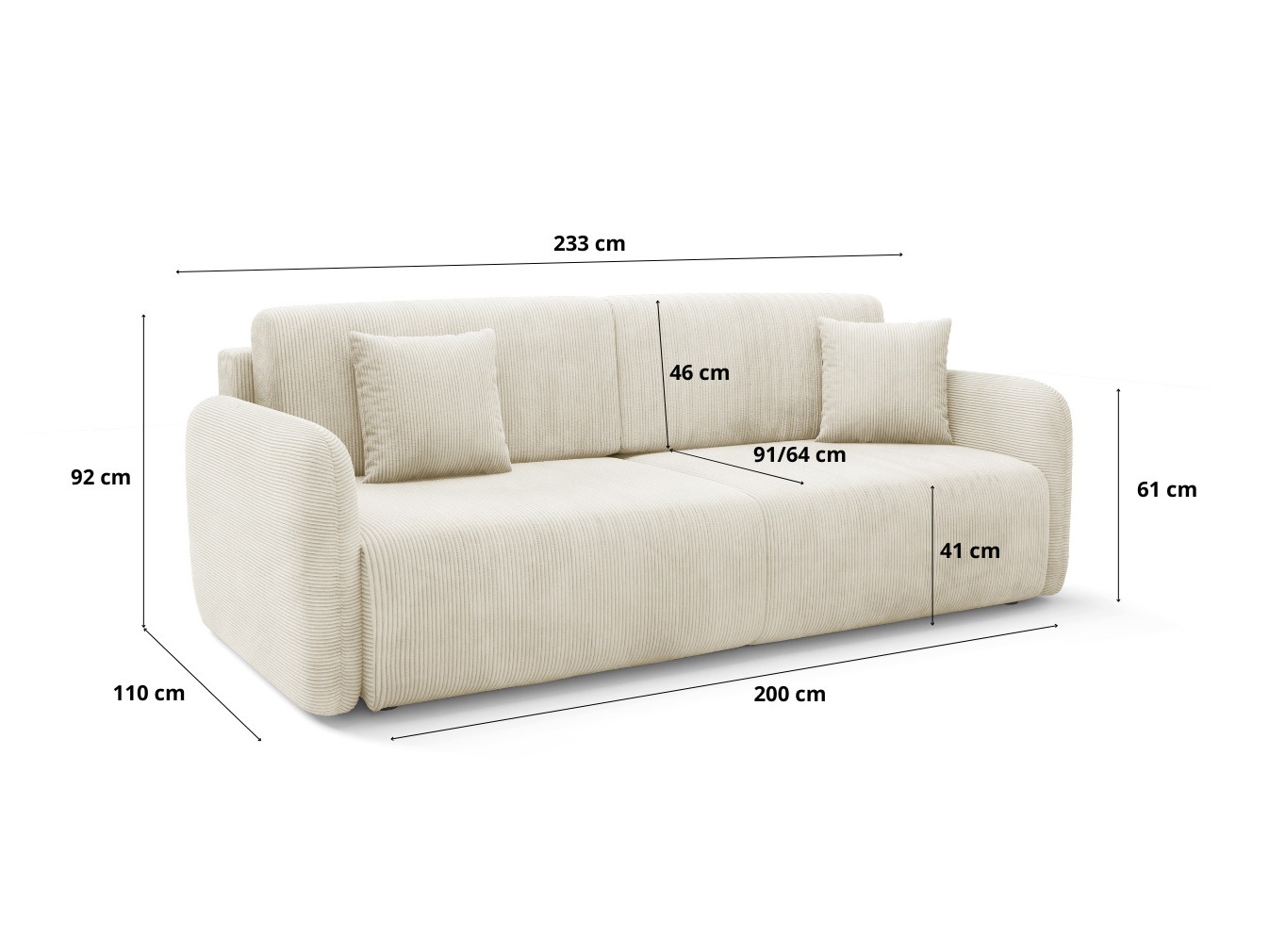 Sofa lova Franklin 191 (Poso 135)