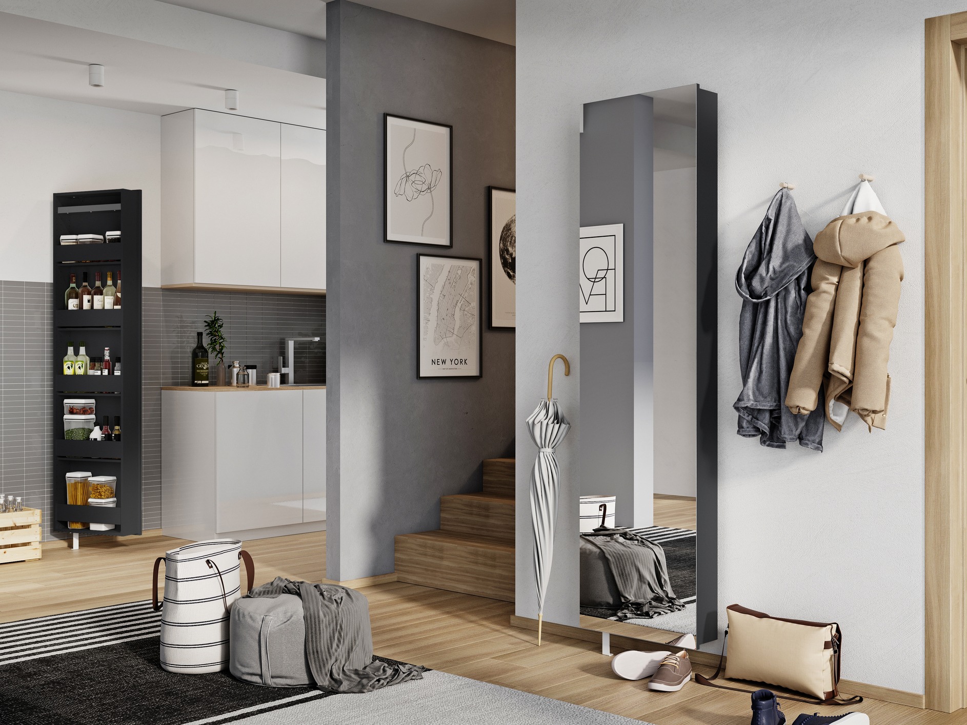 Batų lentyna Sacramento 119 (Antracitas)