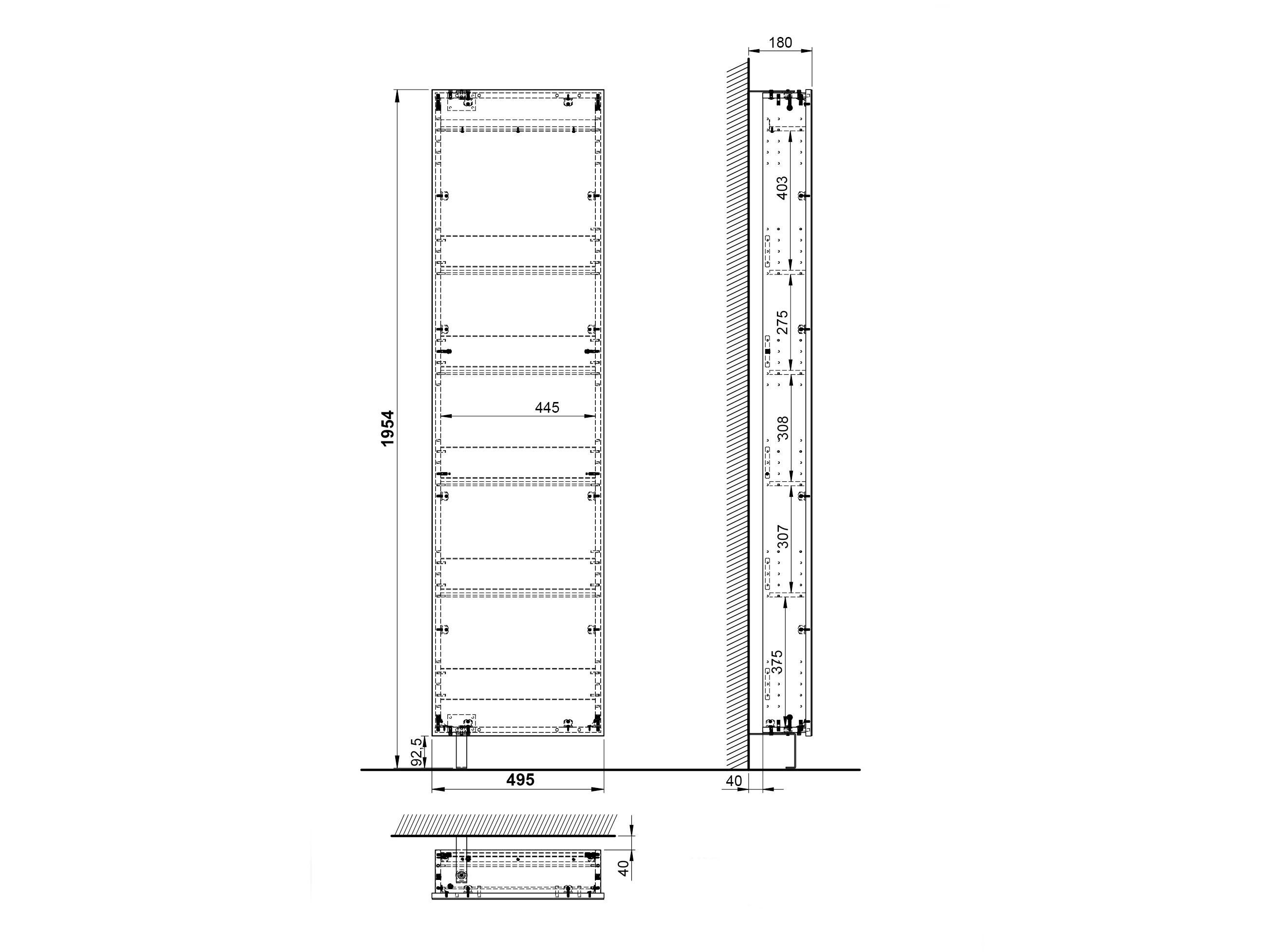 Batų lentyna Sacramento 119 (Antracitas)
