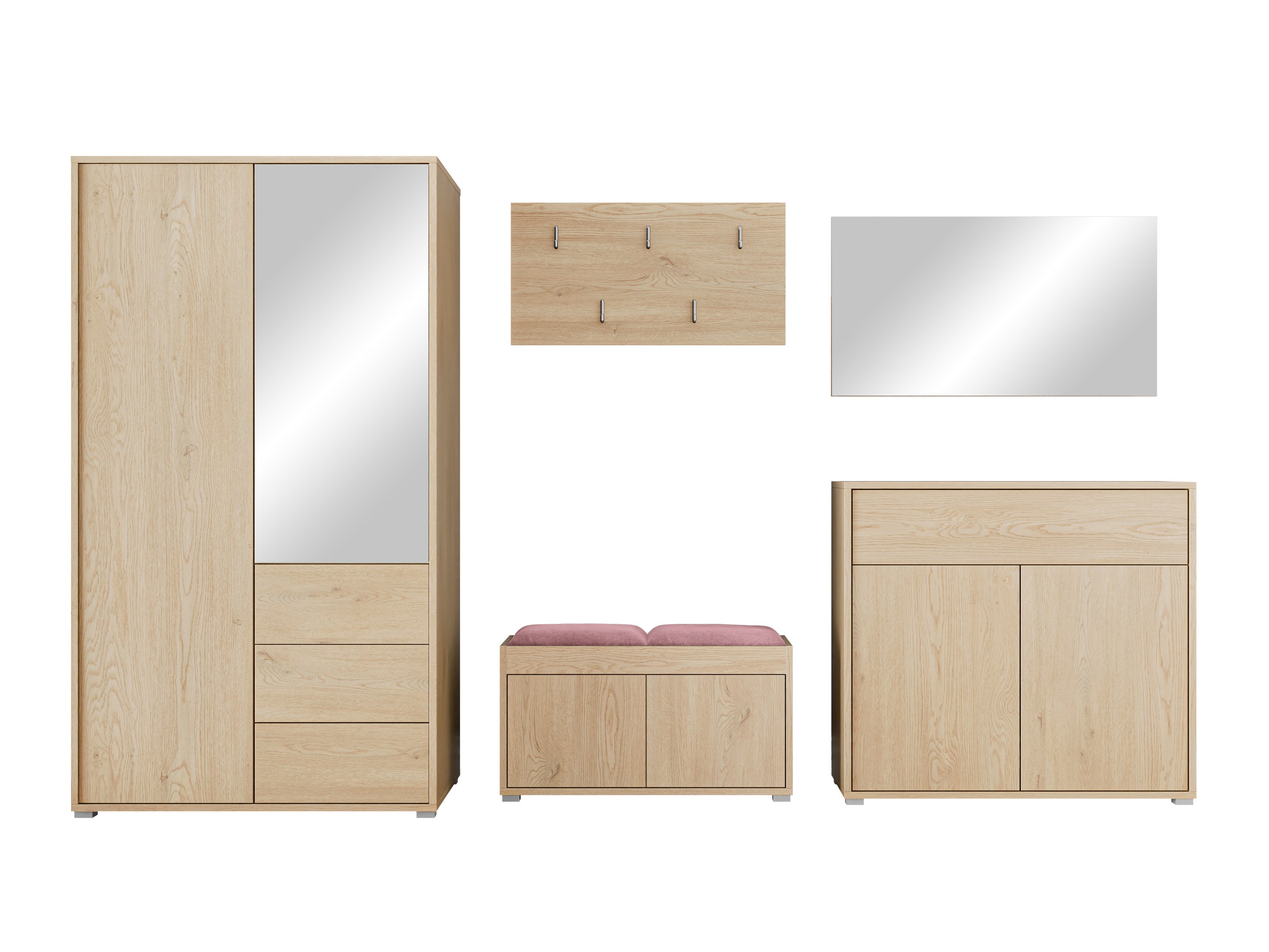 Prieškambario komplektas Comfivo Fersoe 118 (Ąžuolas)