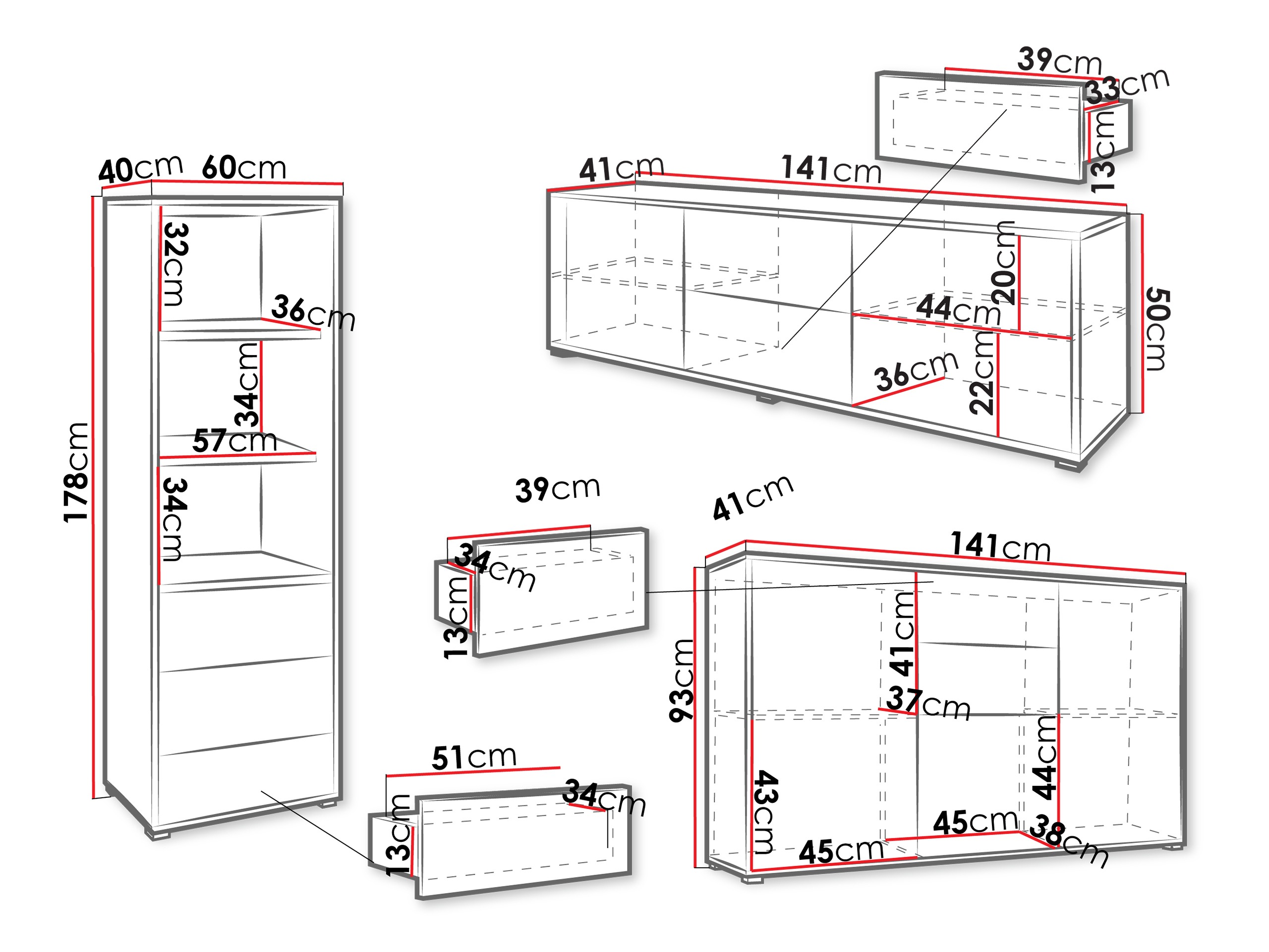 Svetainės komplektas Comfivo Tutela III (Balta)