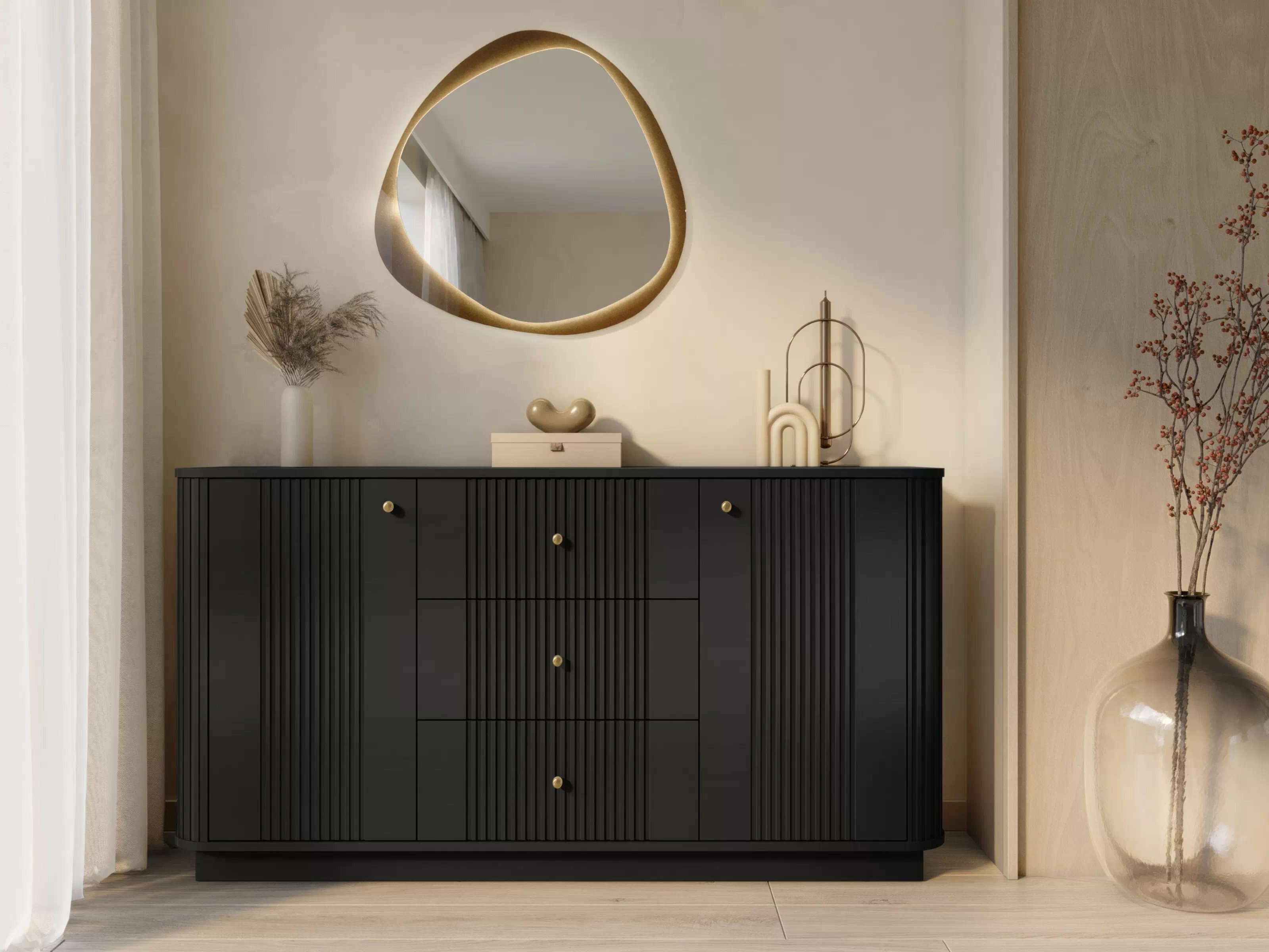 Komoda Levfene 100 (Juoda)