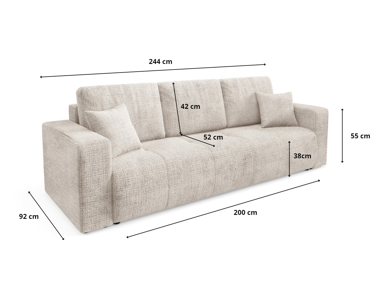 Sofa lova Franklin 196 (Aragon 93)