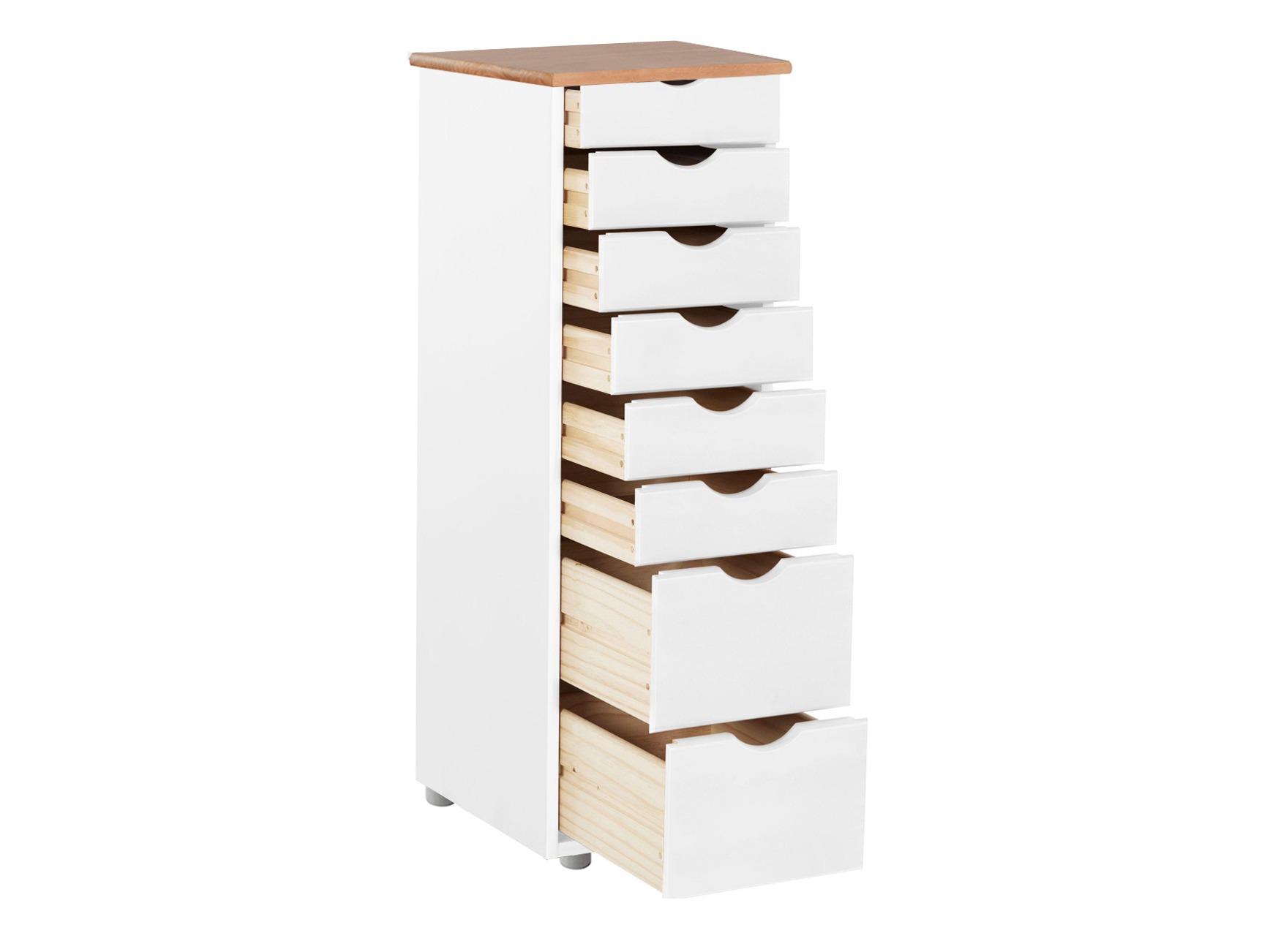 Komoda Denton 138 (Balta + Šviesus medis)