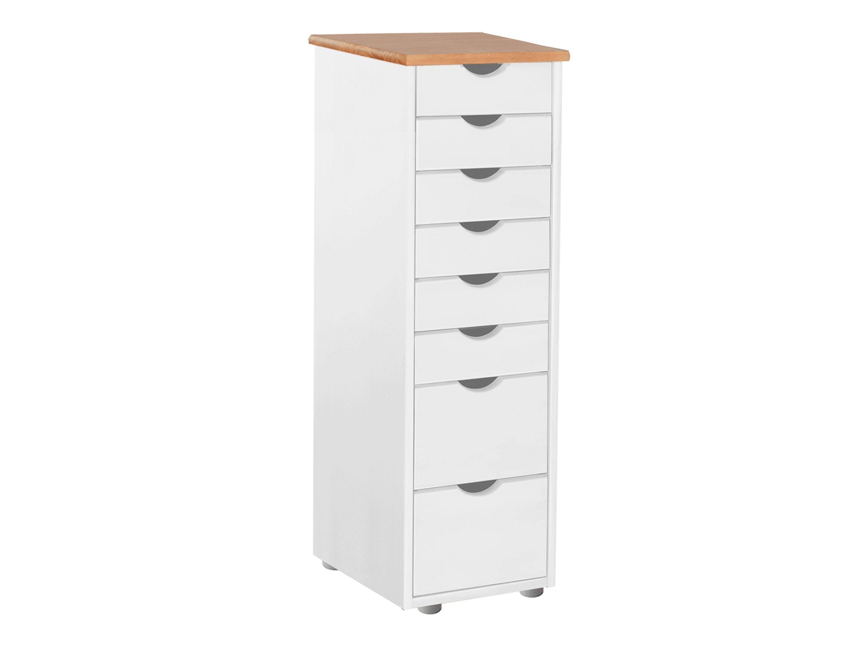 Komoda Denton 138 (Balta + Šviesus medis)