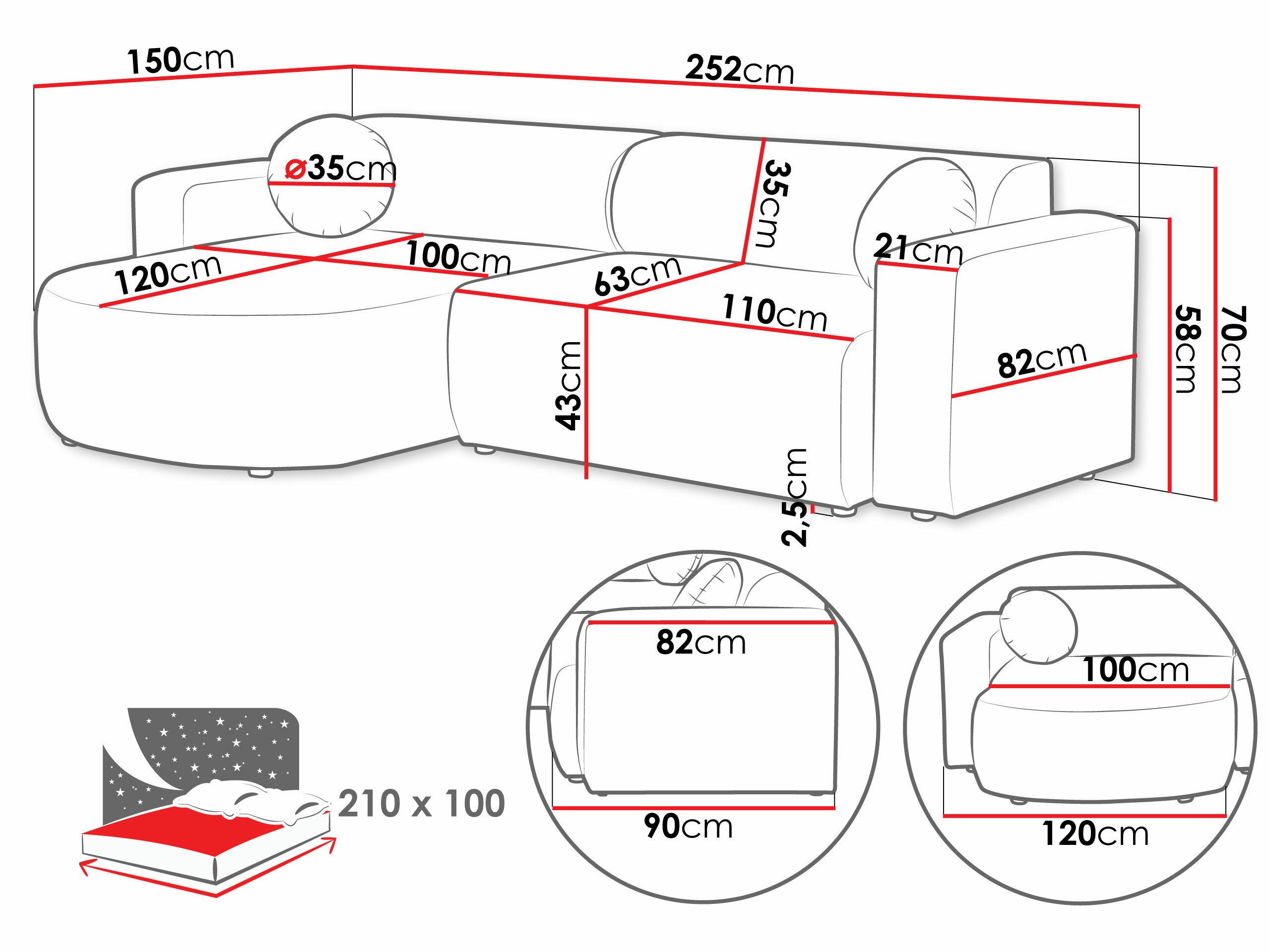 Minkštas kampas Comfivo 413 (Velo 623)