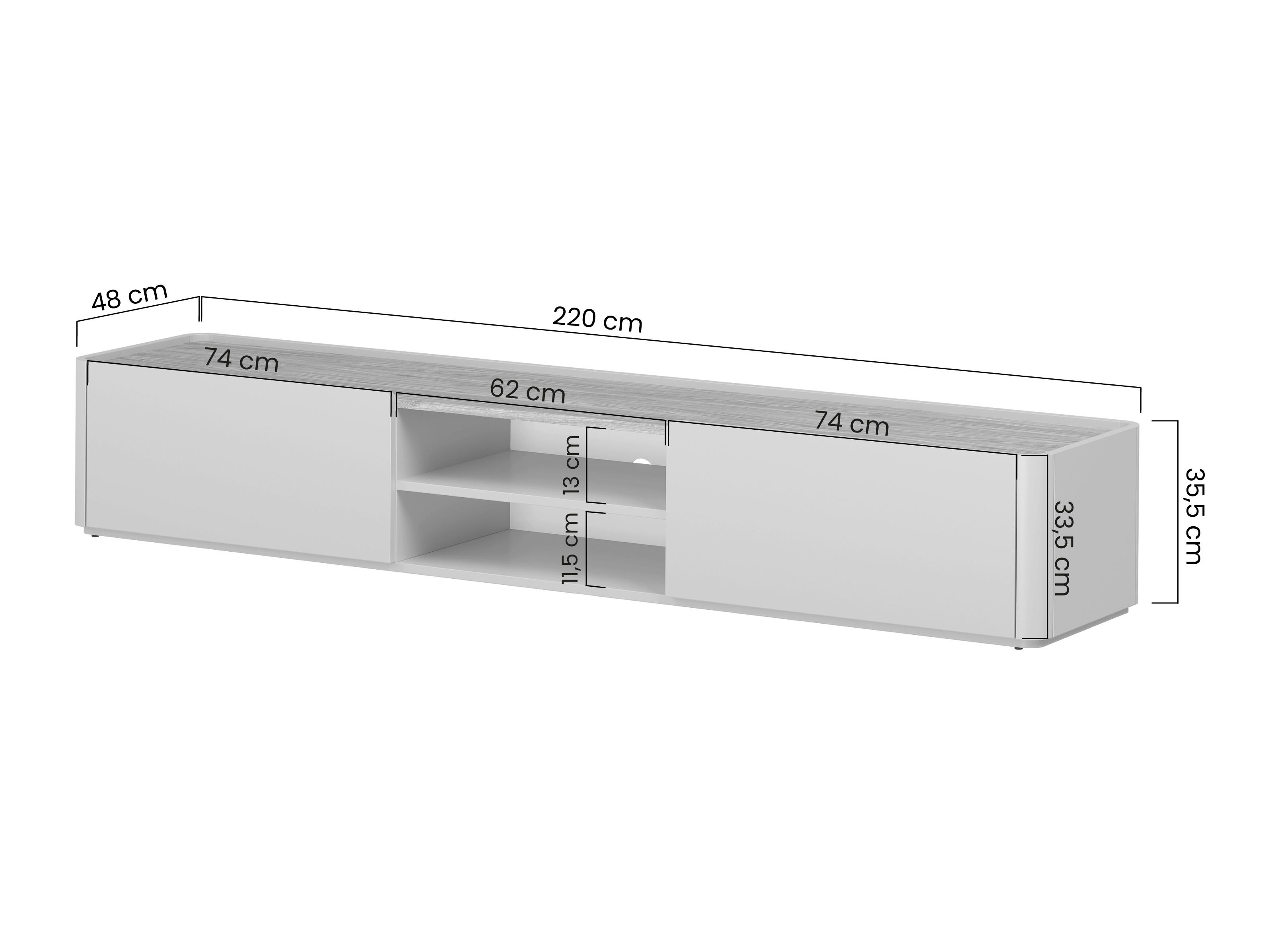 TV staliukas Elbmira 105 (Kašmyras + Ąžuolas)