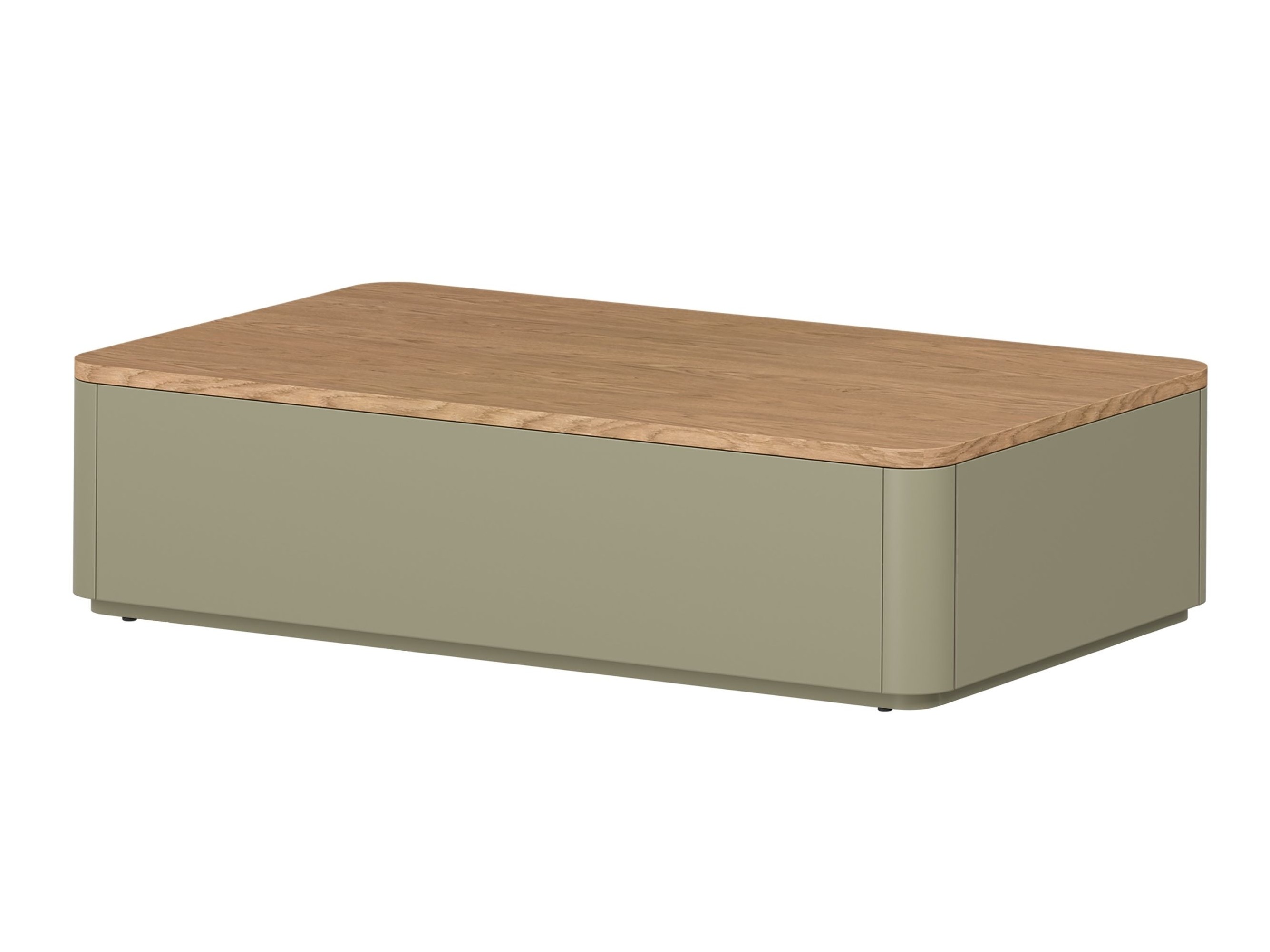 Žurnalinis staliukas Elbmira 103 (Dusty žalia + Ąžuolas)