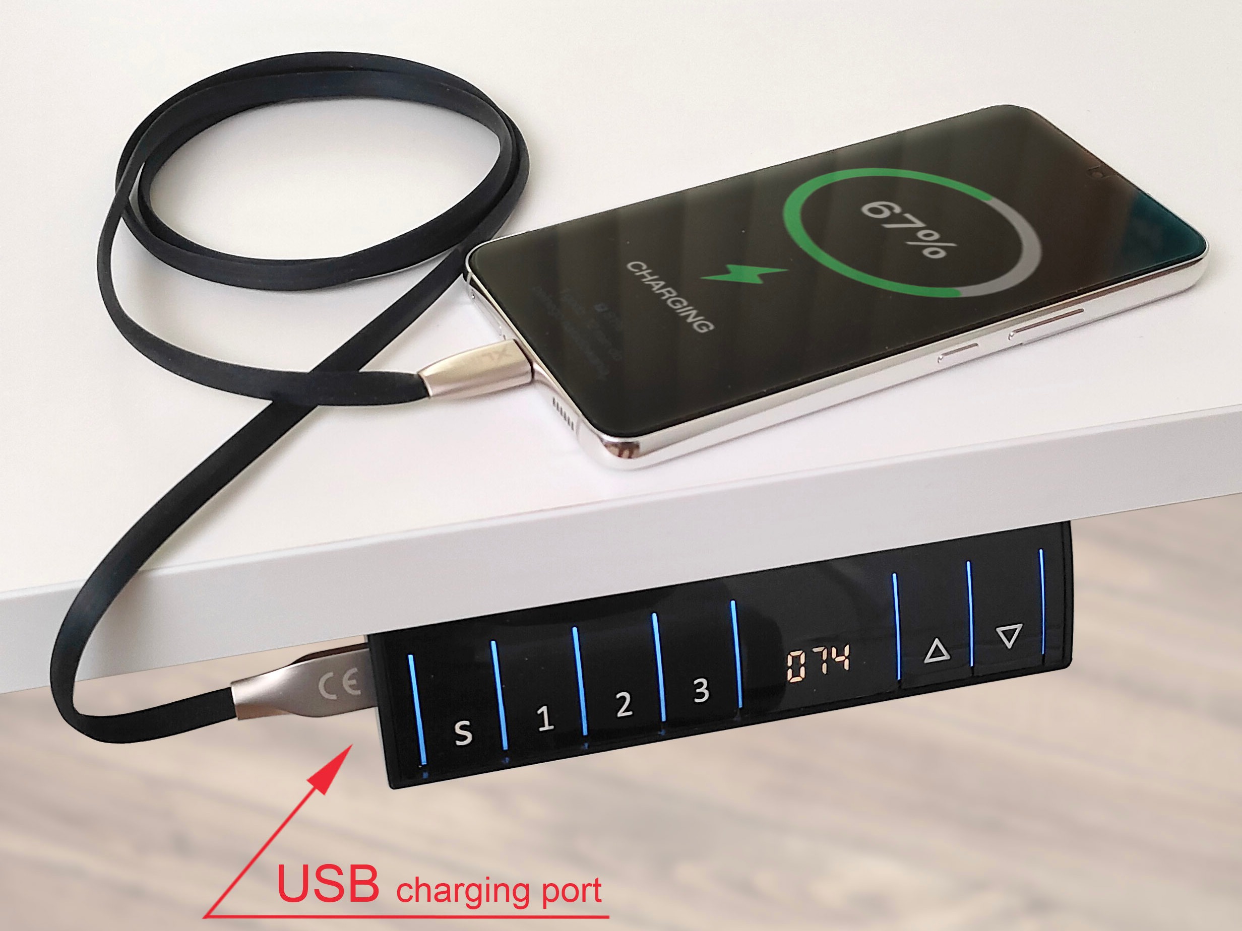 Reguliuojamo aukščio darbo stalas Buffalo 183 (Juoda)